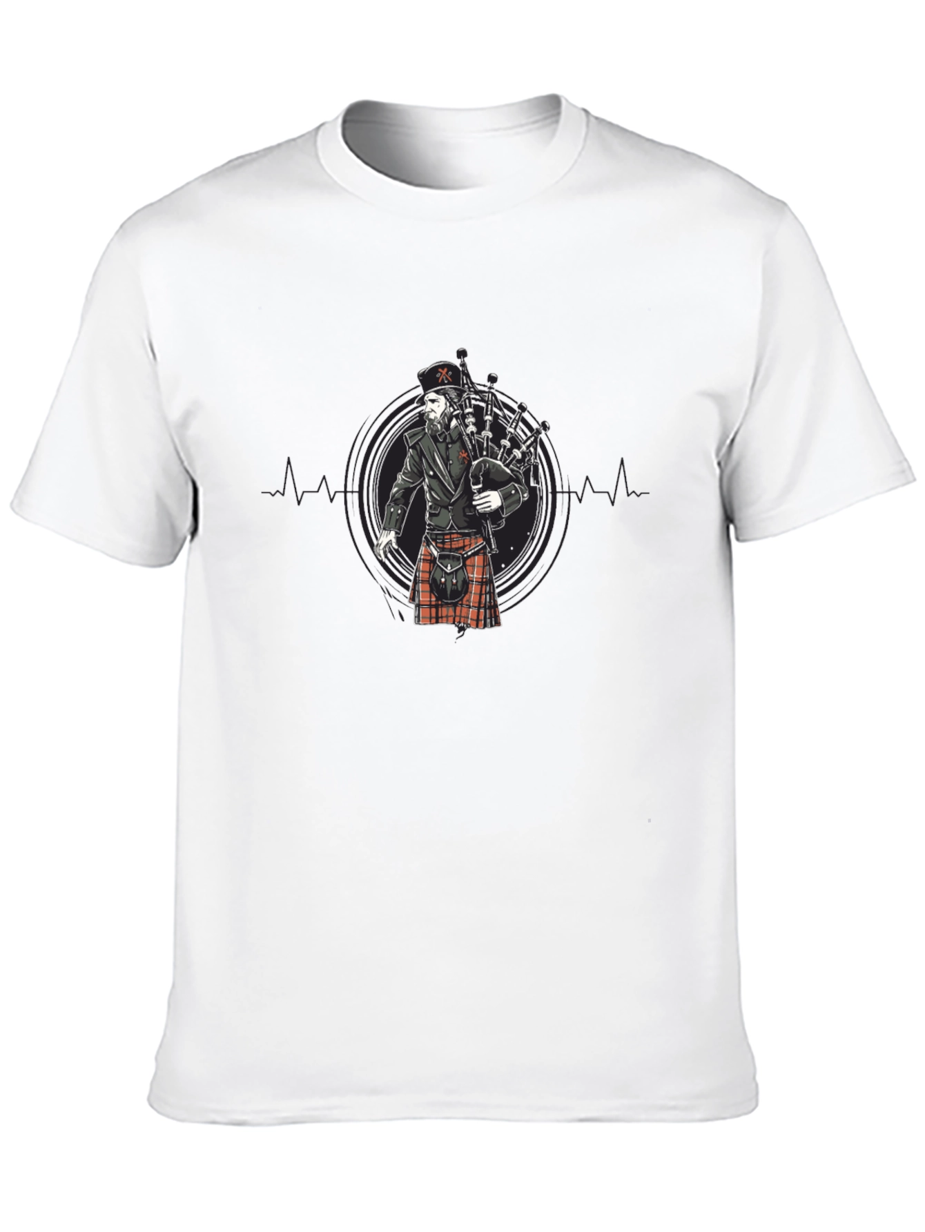 Scottish Bagpiper Graphic T-Shirt