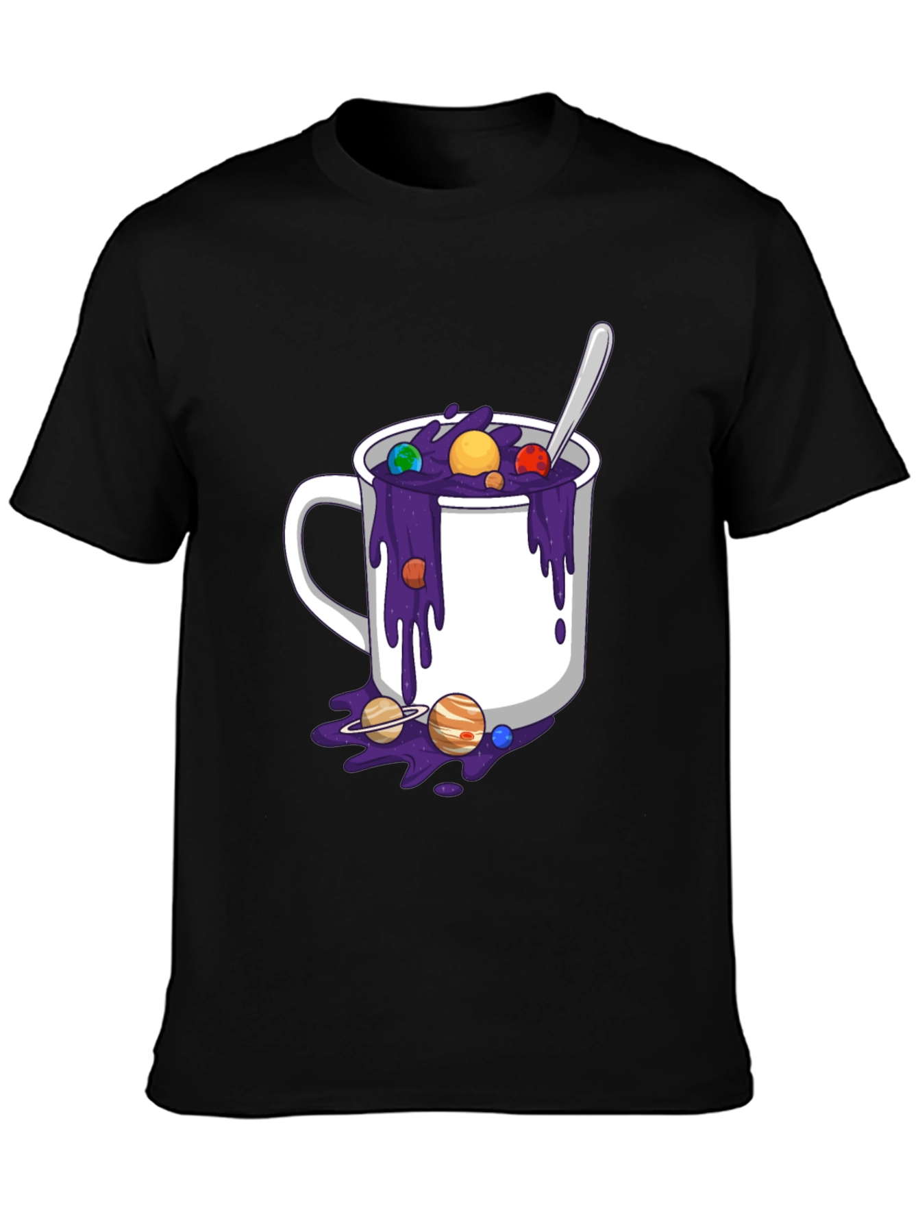 Cosmic Coffee T-Shirt - Planetary Brew Design