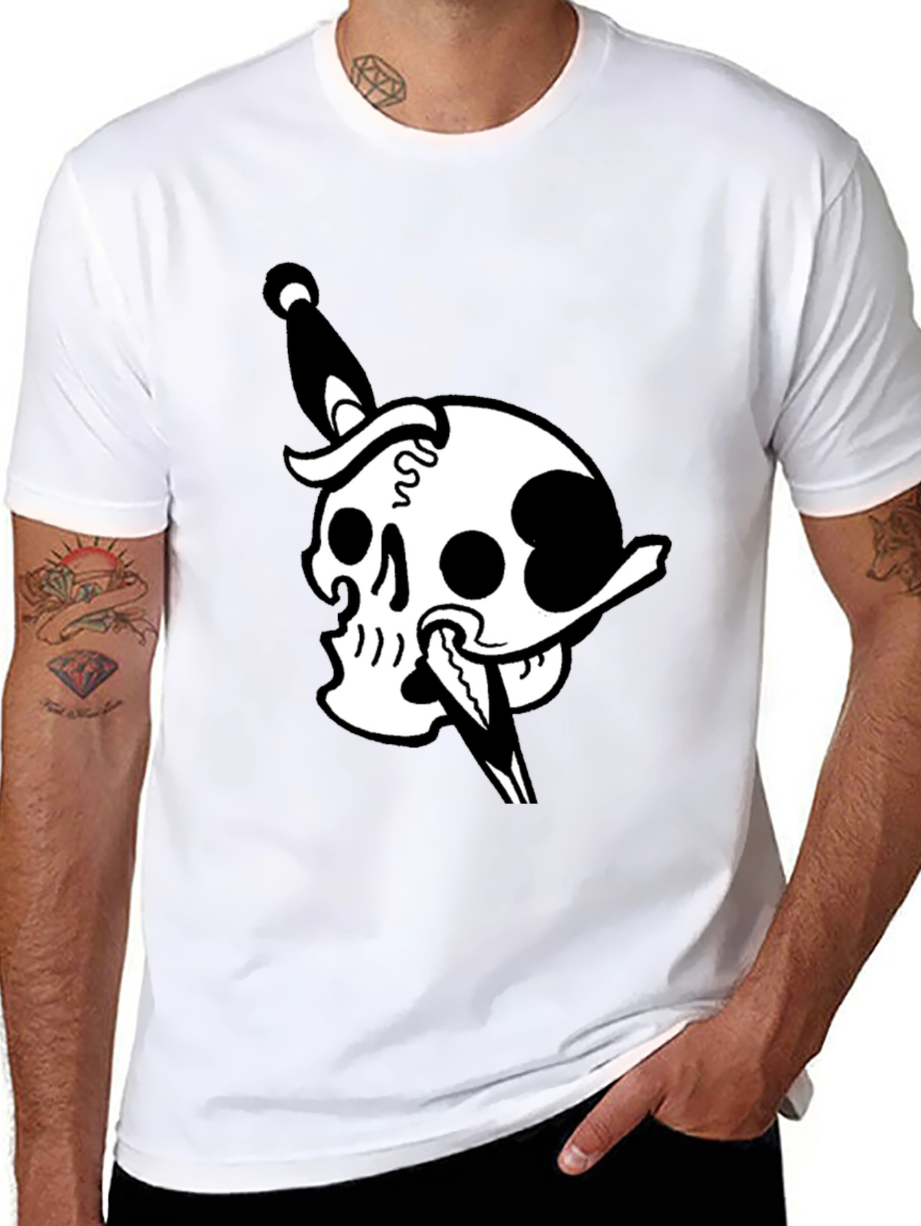 Skull & Dagger Graphic Tee - Mens Black T-Shirt