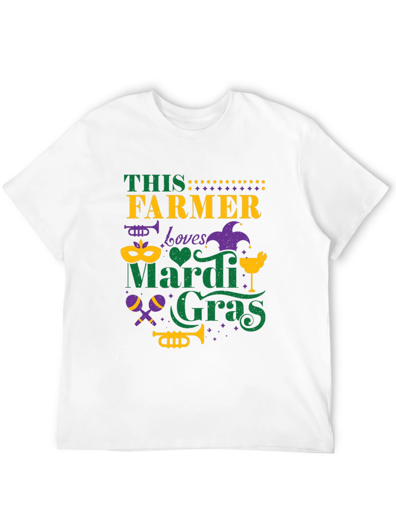 Farmer Loves Mardi Gras Graphic Tee