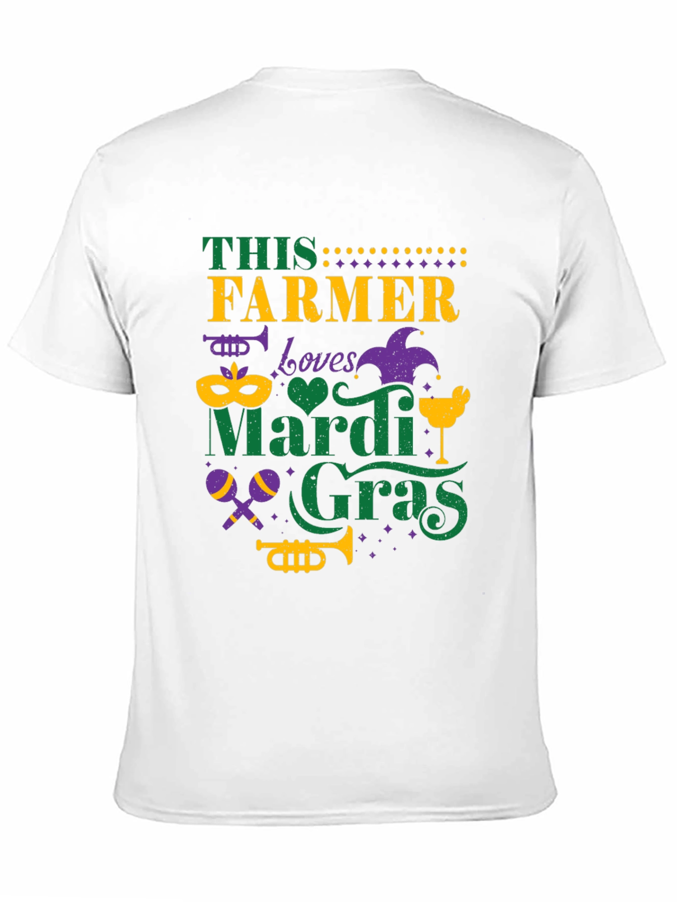 Farmer Loves Mardi Gras Graphic Tee