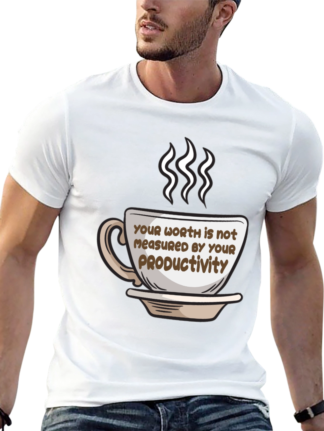 Worth is Not Productivity Coffee Cup T-Shirt