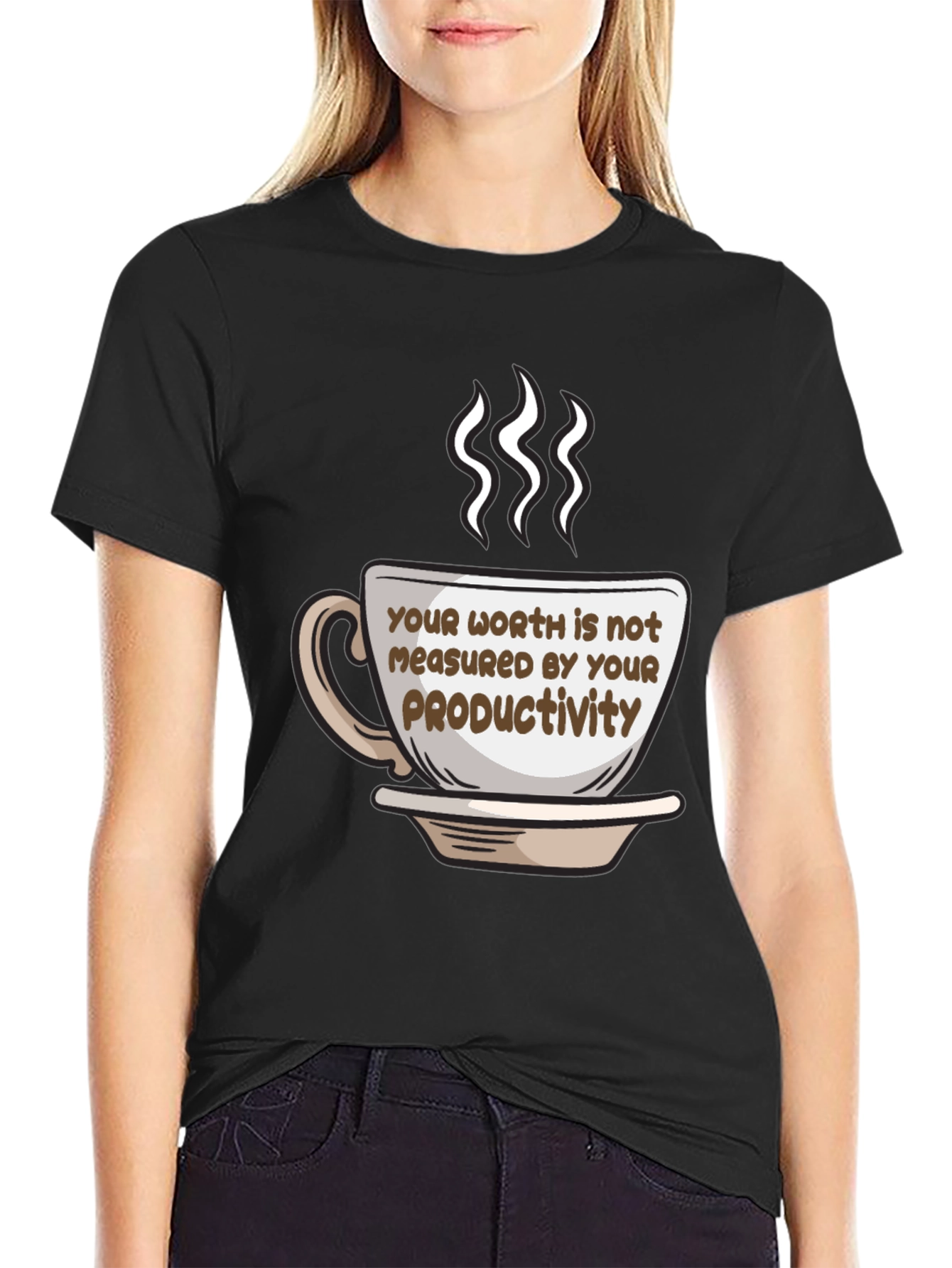 Worth is Not Productivity Coffee Cup T-Shirt