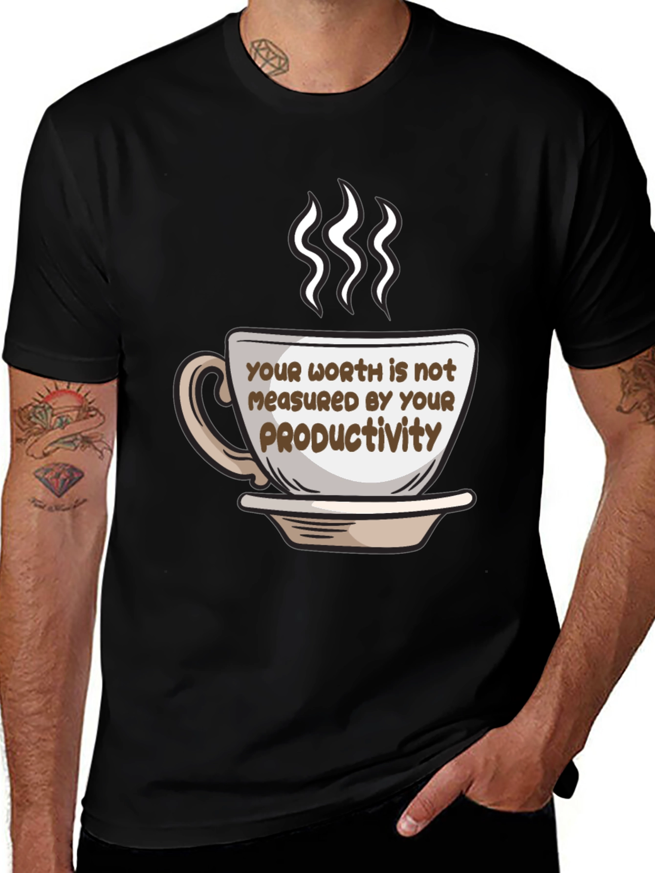 Worth is Not Productivity Coffee Cup T-Shirt