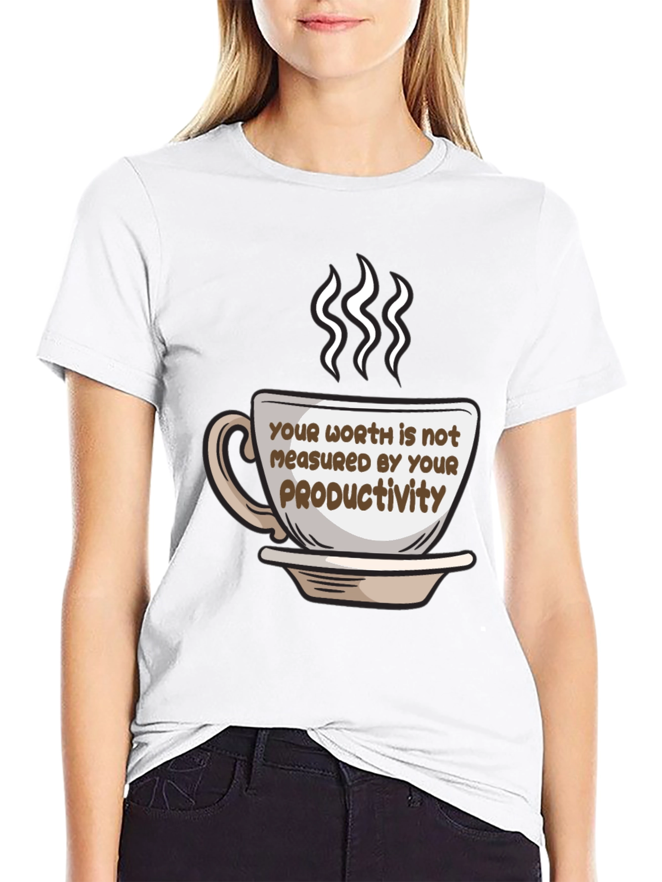 Worth is Not Productivity Coffee Cup T-Shirt