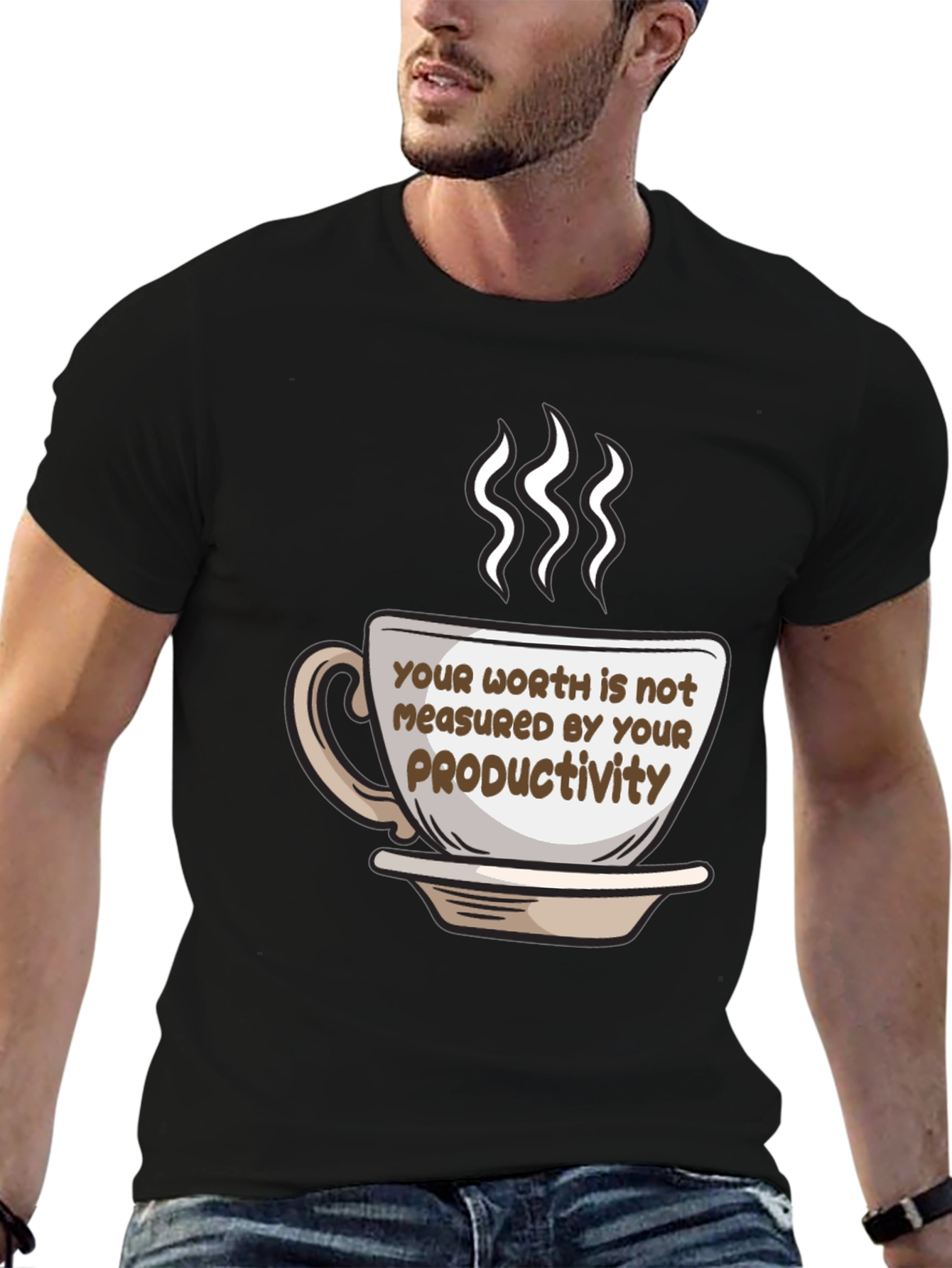 Worth is Not Productivity Coffee Cup T-Shirt