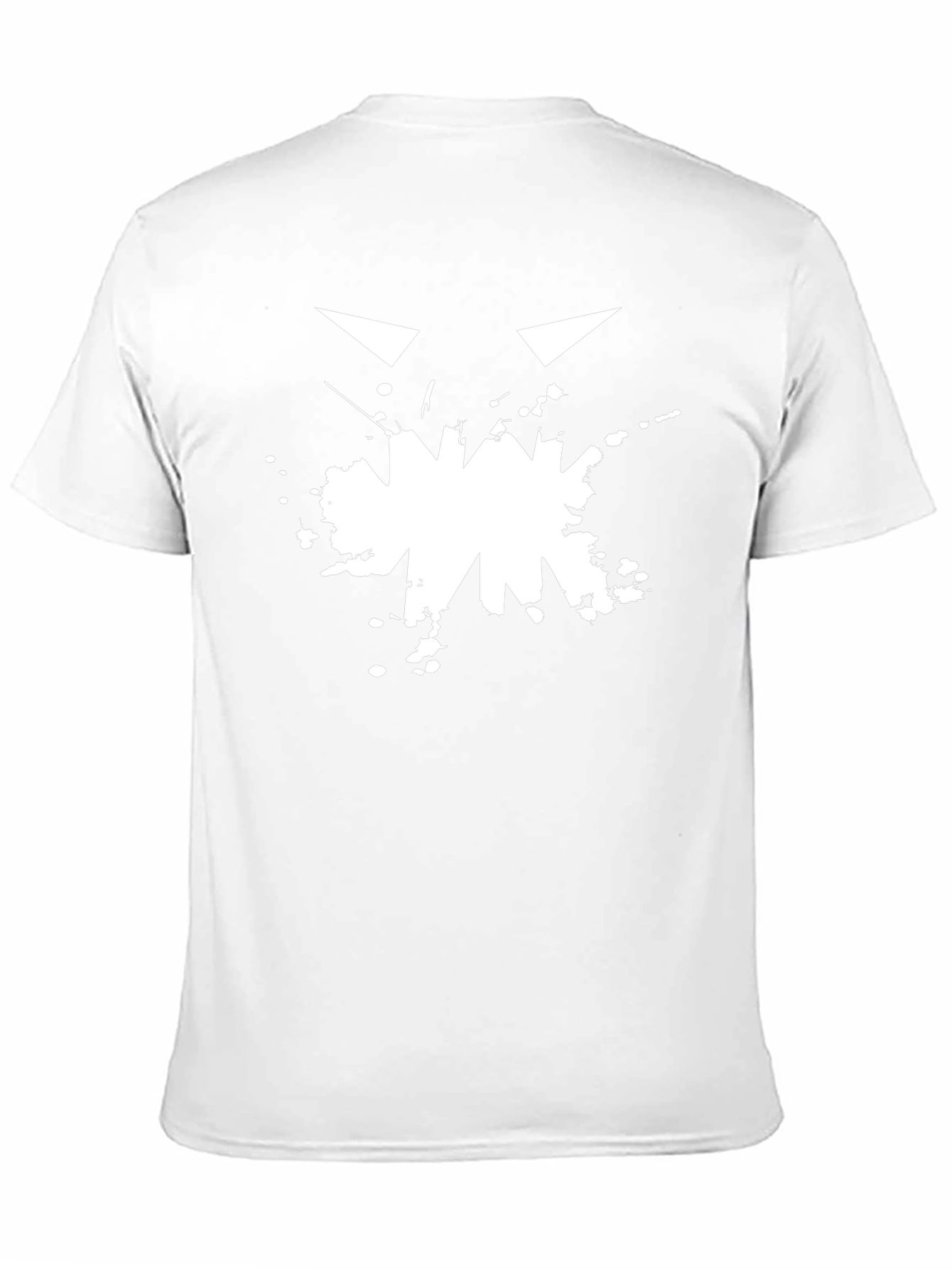 Mens Black Graphic Tee - Abstract Monster Face Print