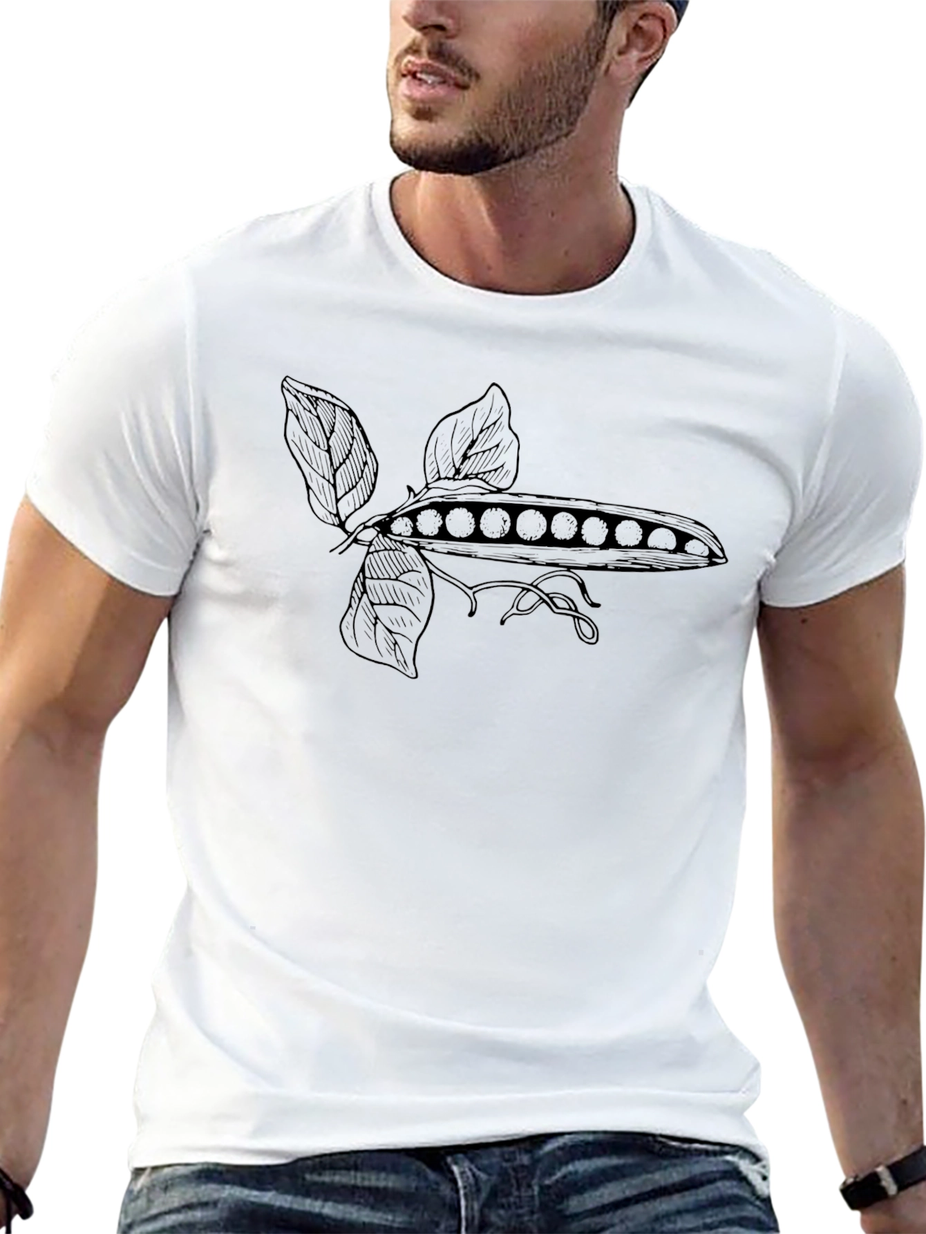 Minimalist Black Pea Pod T-Shirt