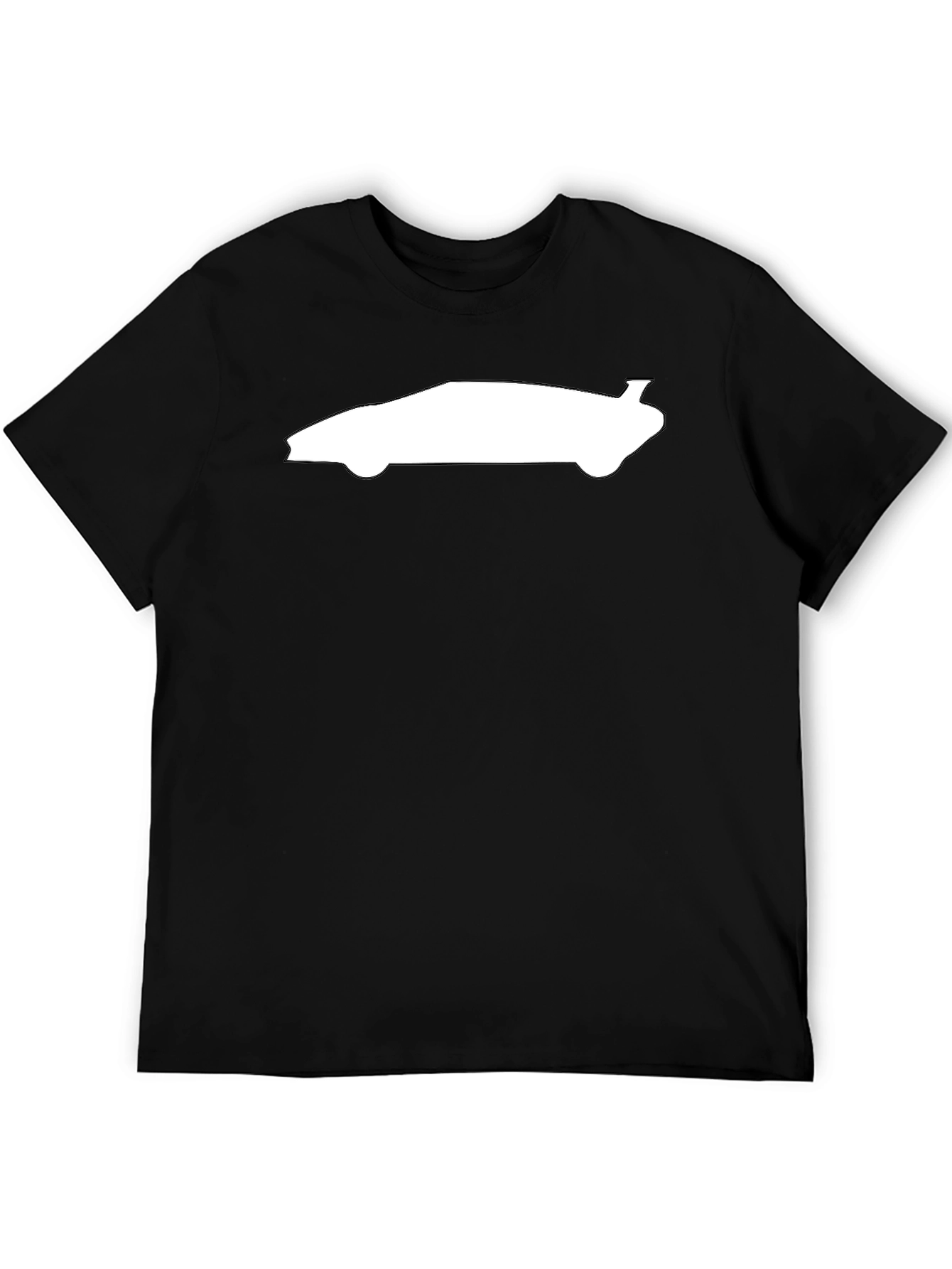 Car Silhouette Graphic Tee - Modern Black T-Shirt