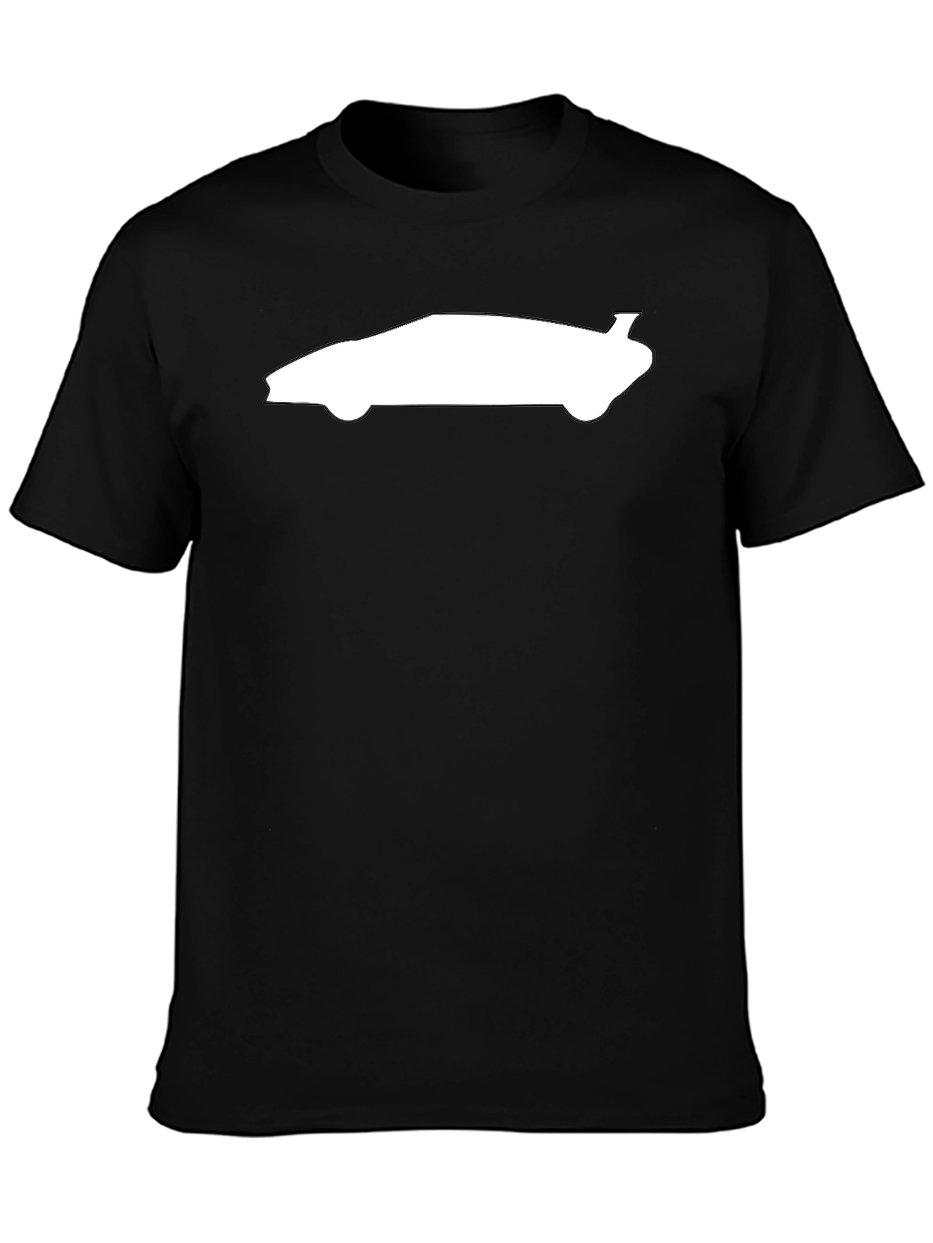 Car Silhouette Graphic Tee - Modern Black T-Shirt