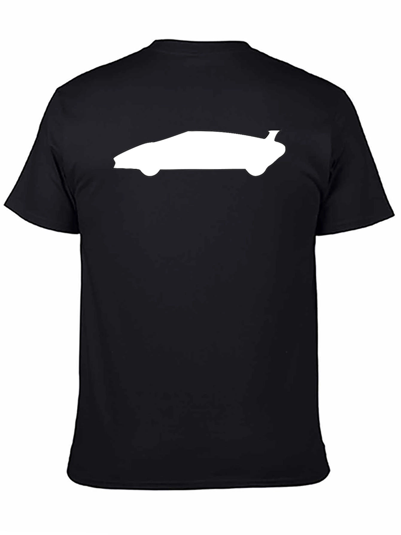 Car Silhouette Graphic Tee - Modern Black T-Shirt