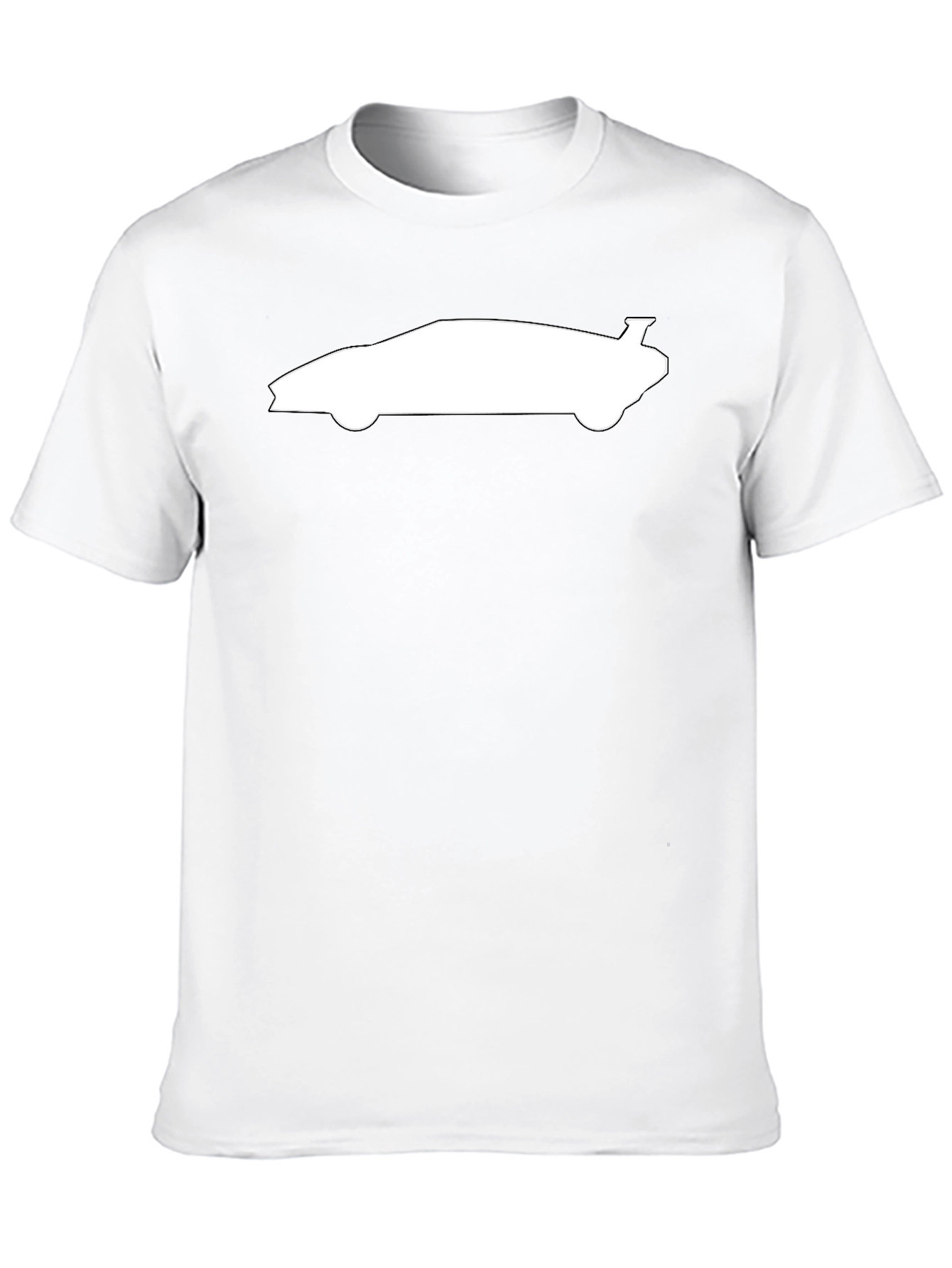 Car Silhouette Graphic Tee - Modern Black T-Shirt