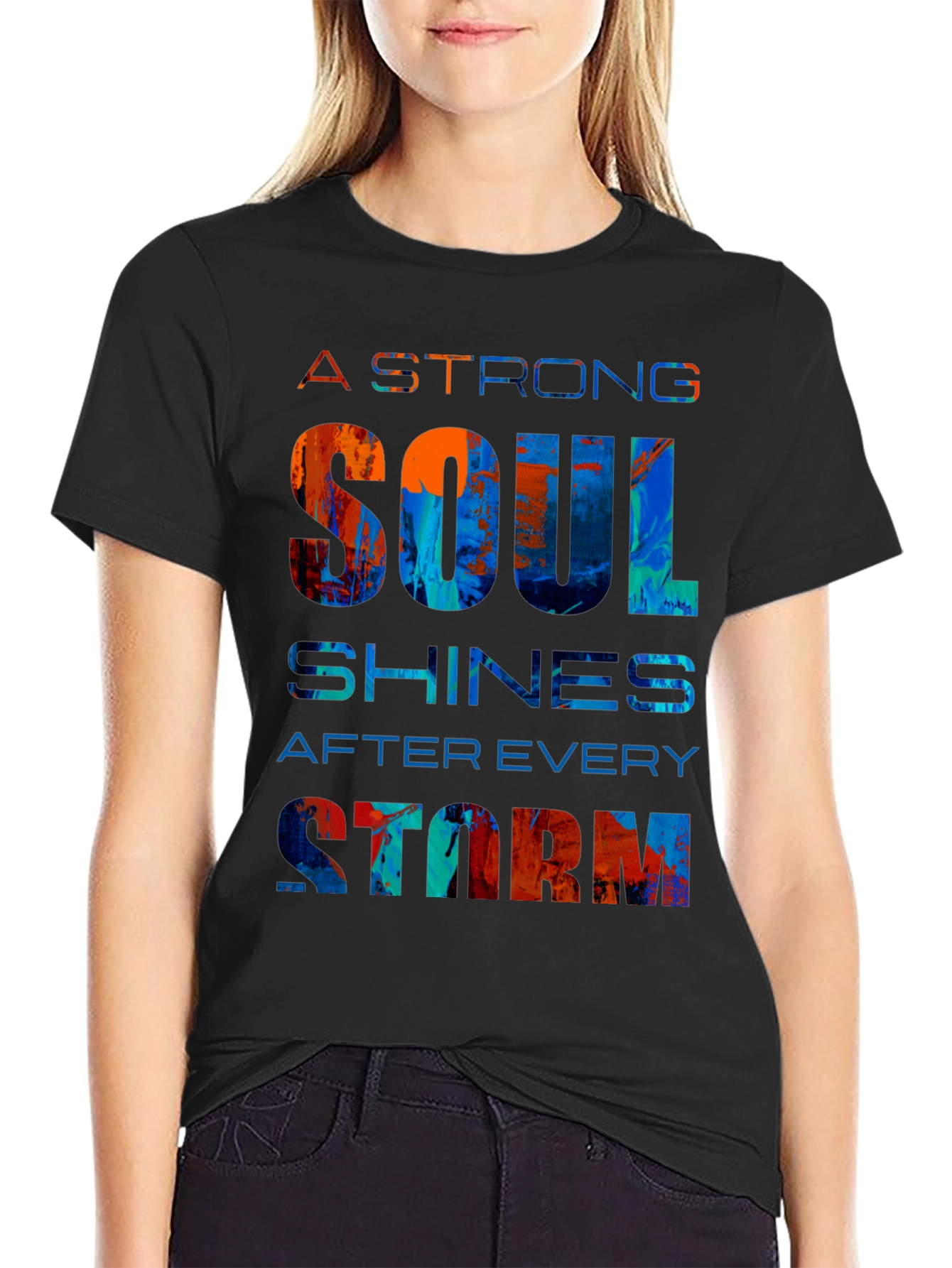 Strong Soul Graphic Tee - Motivational Design
