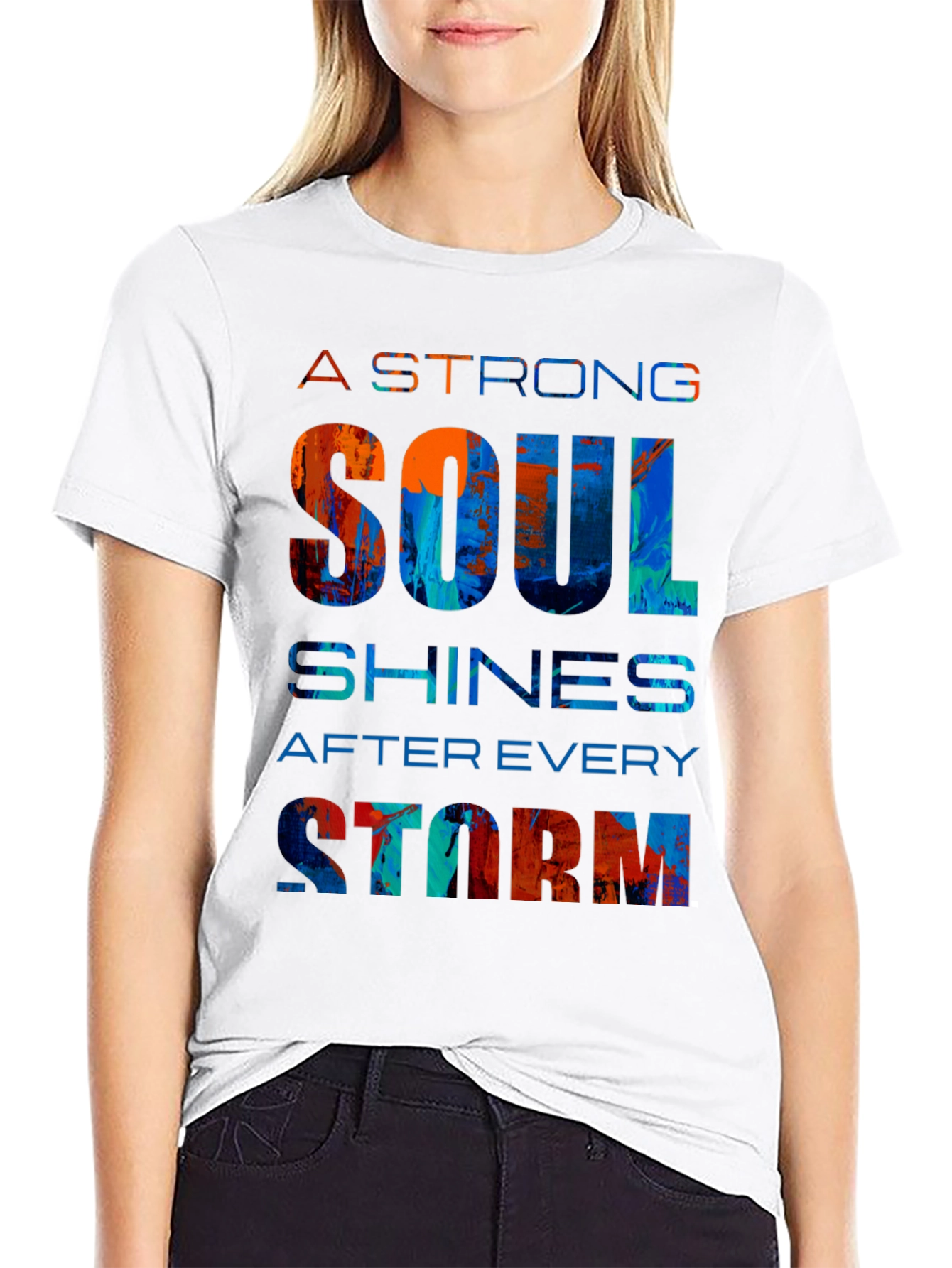 Strong Soul Graphic Tee - Motivational Design