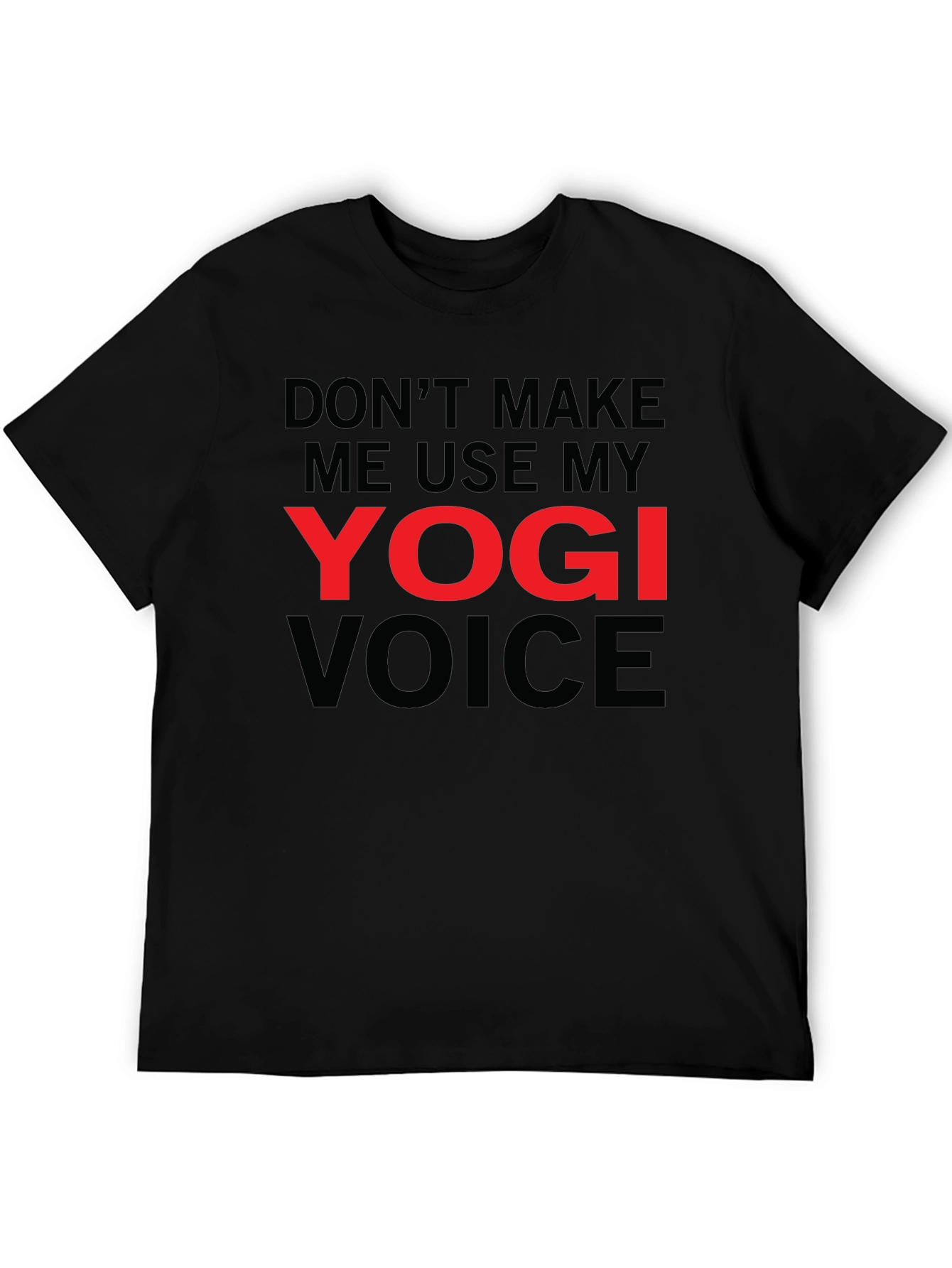 Yogi Voice Mens Black Graphic T-Shirt
