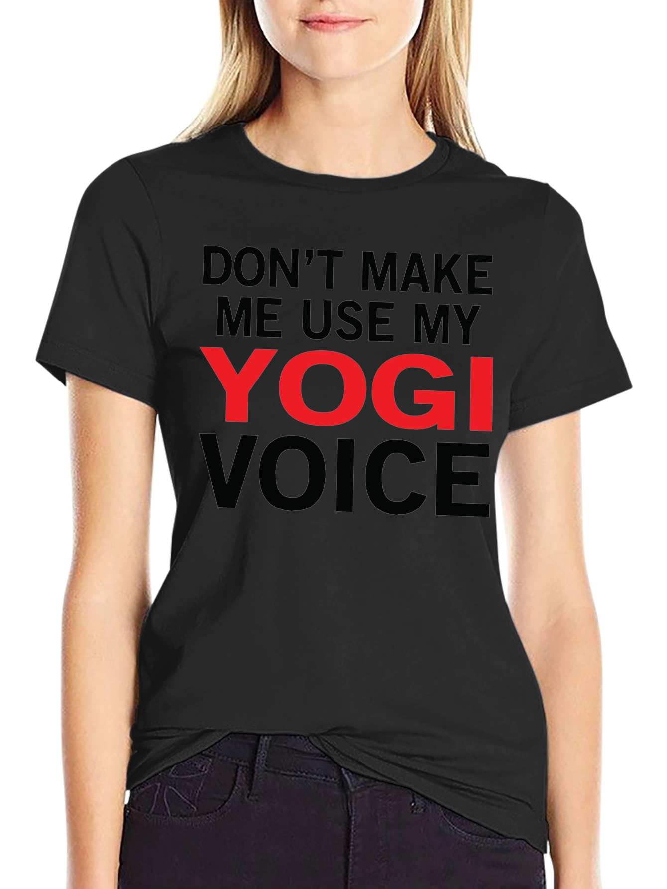 Yogi Voice Mens Black Graphic T-Shirt