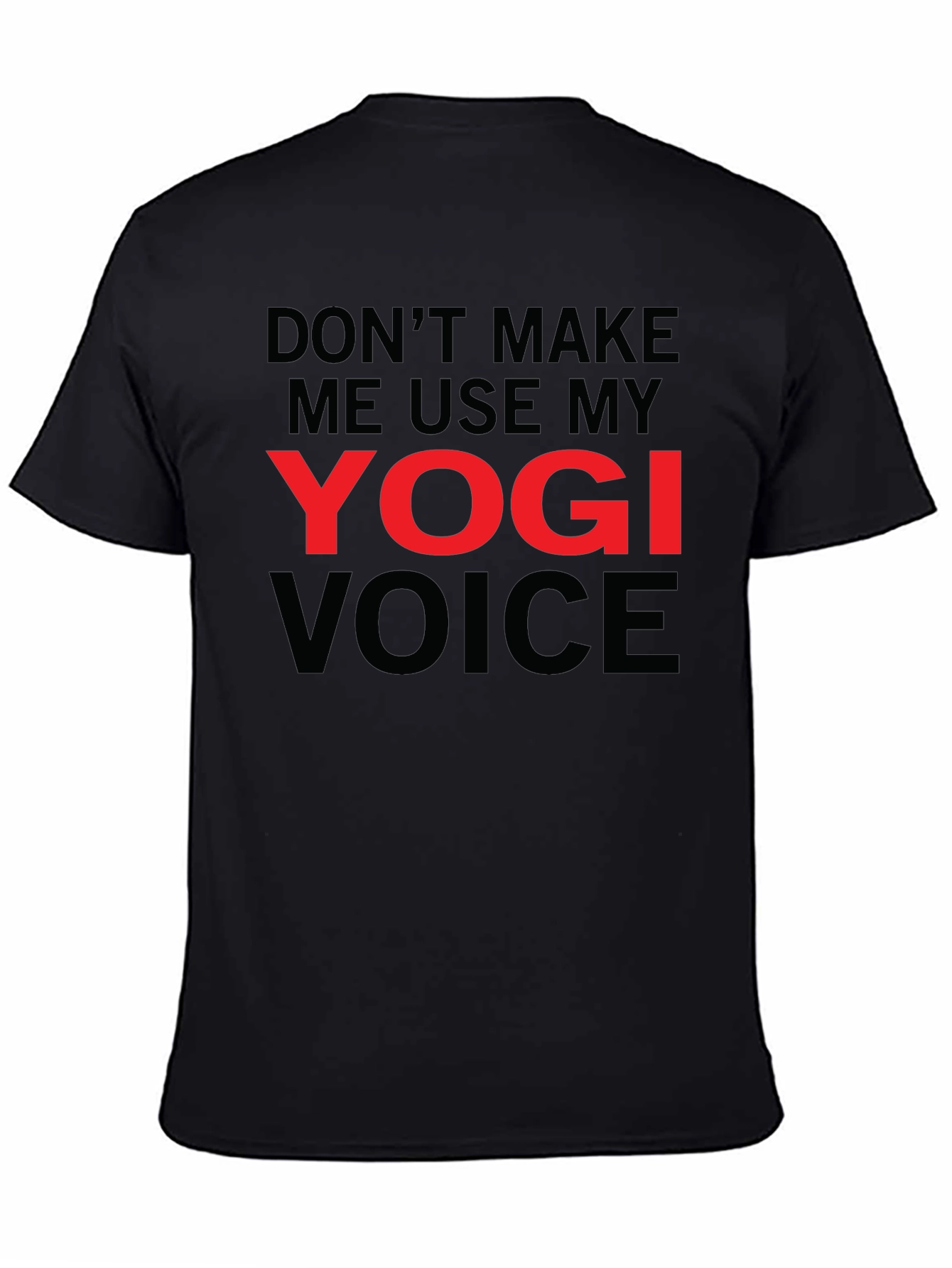 Yogi Voice Mens Black Graphic T-Shirt