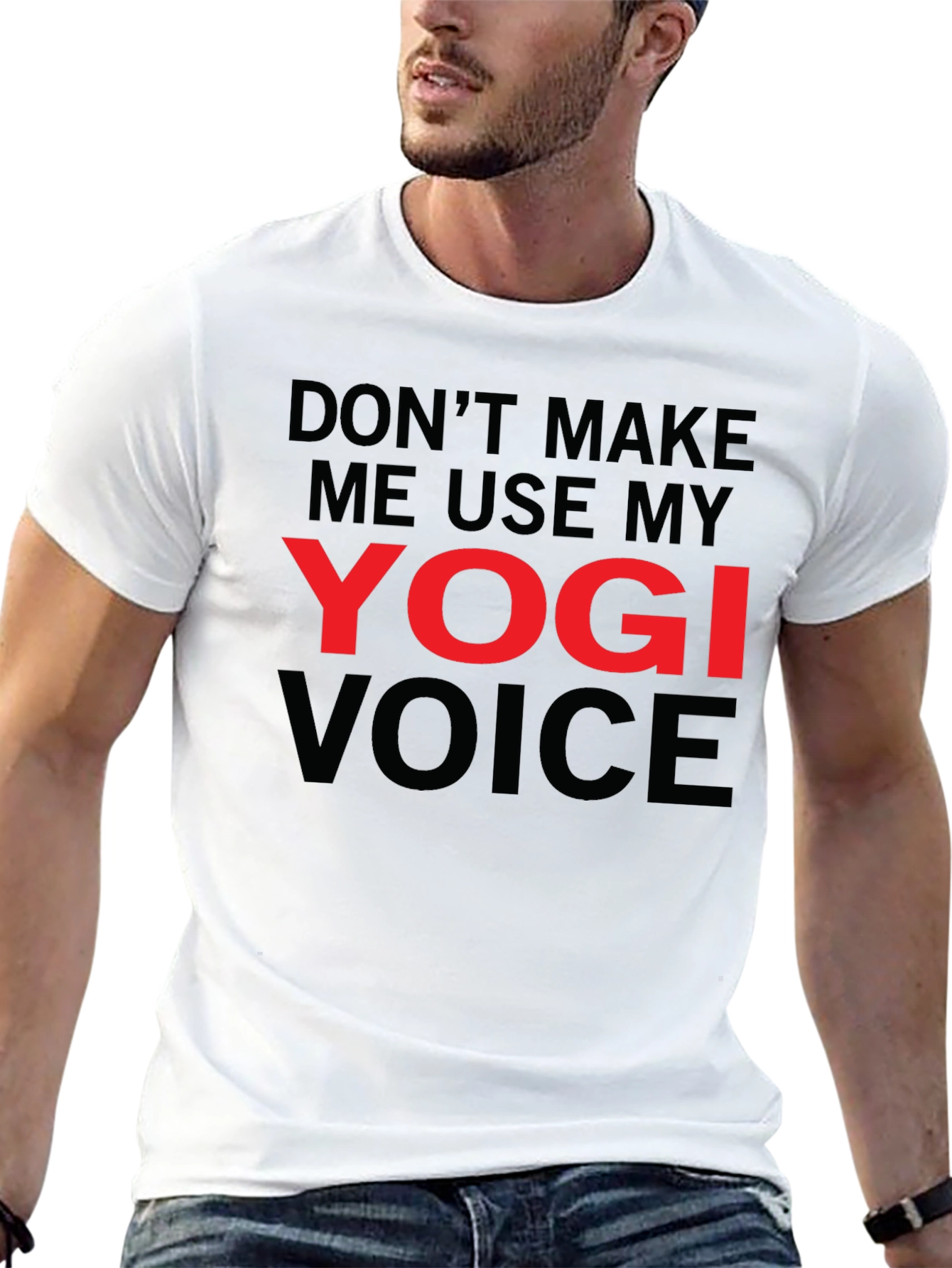 Yogi Voice Mens Black Graphic T-Shirt