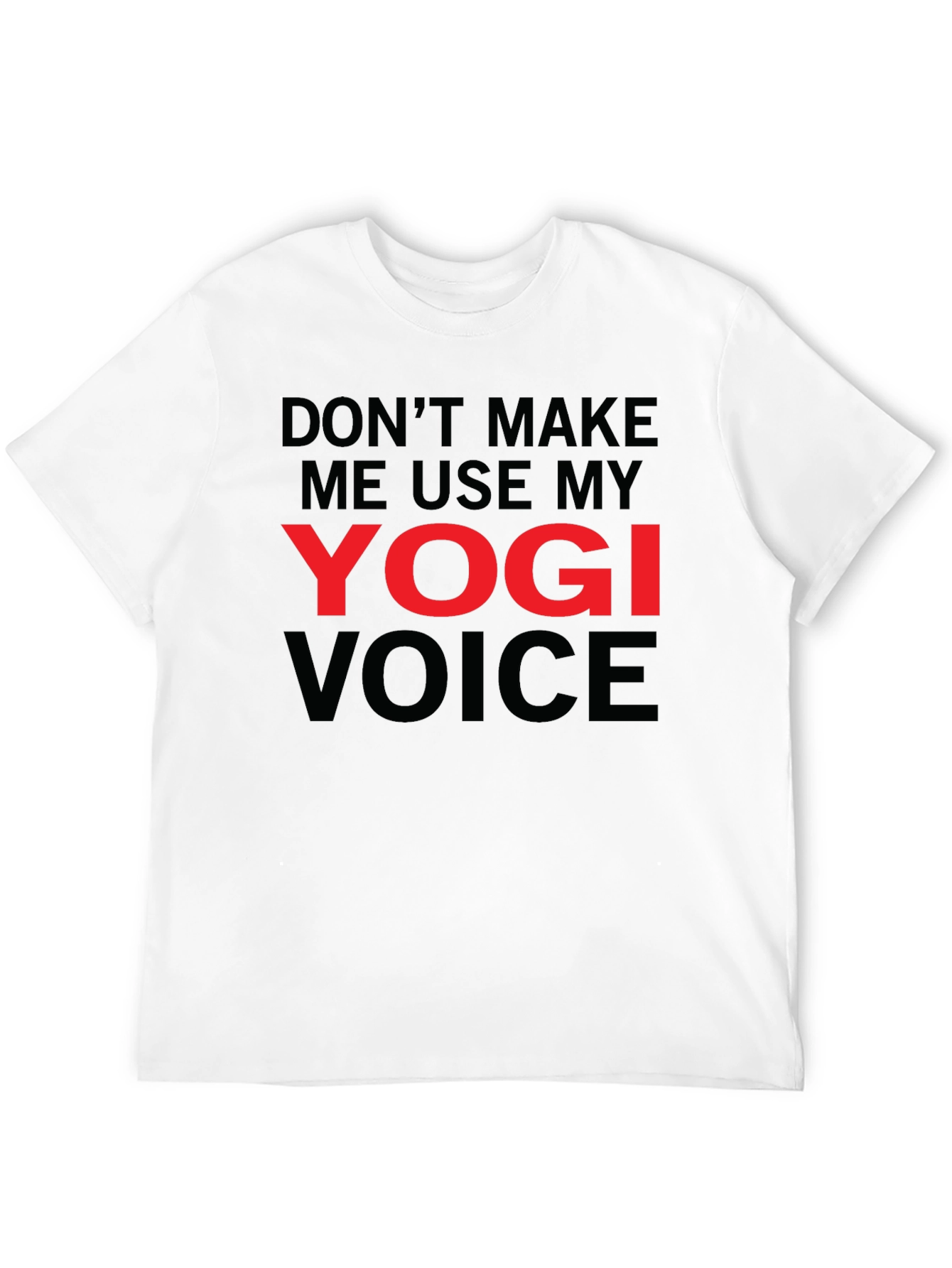 Yogi Voice Mens Black Graphic T-Shirt