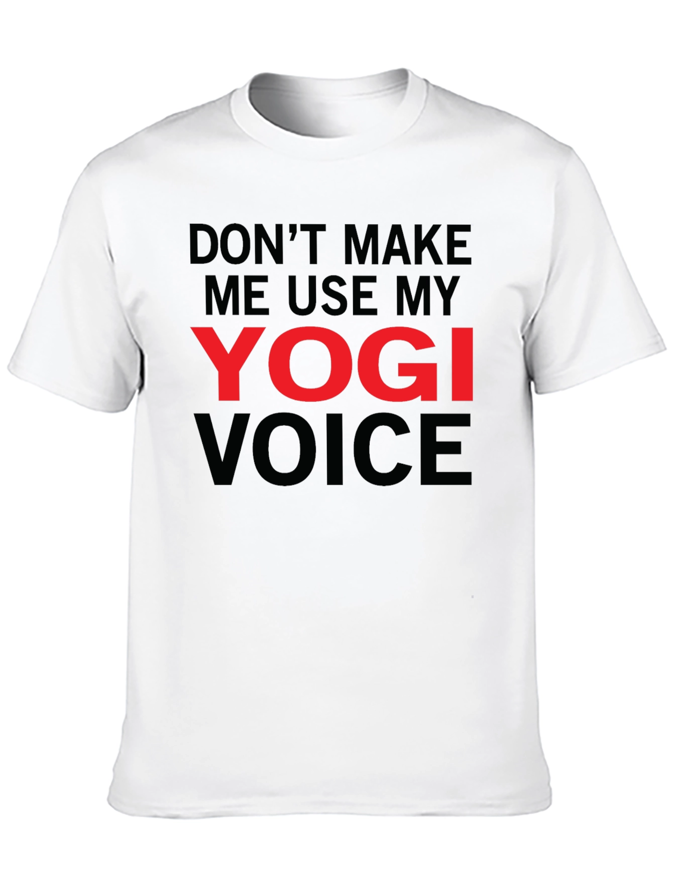 Yogi Voice Mens Black Graphic T-Shirt