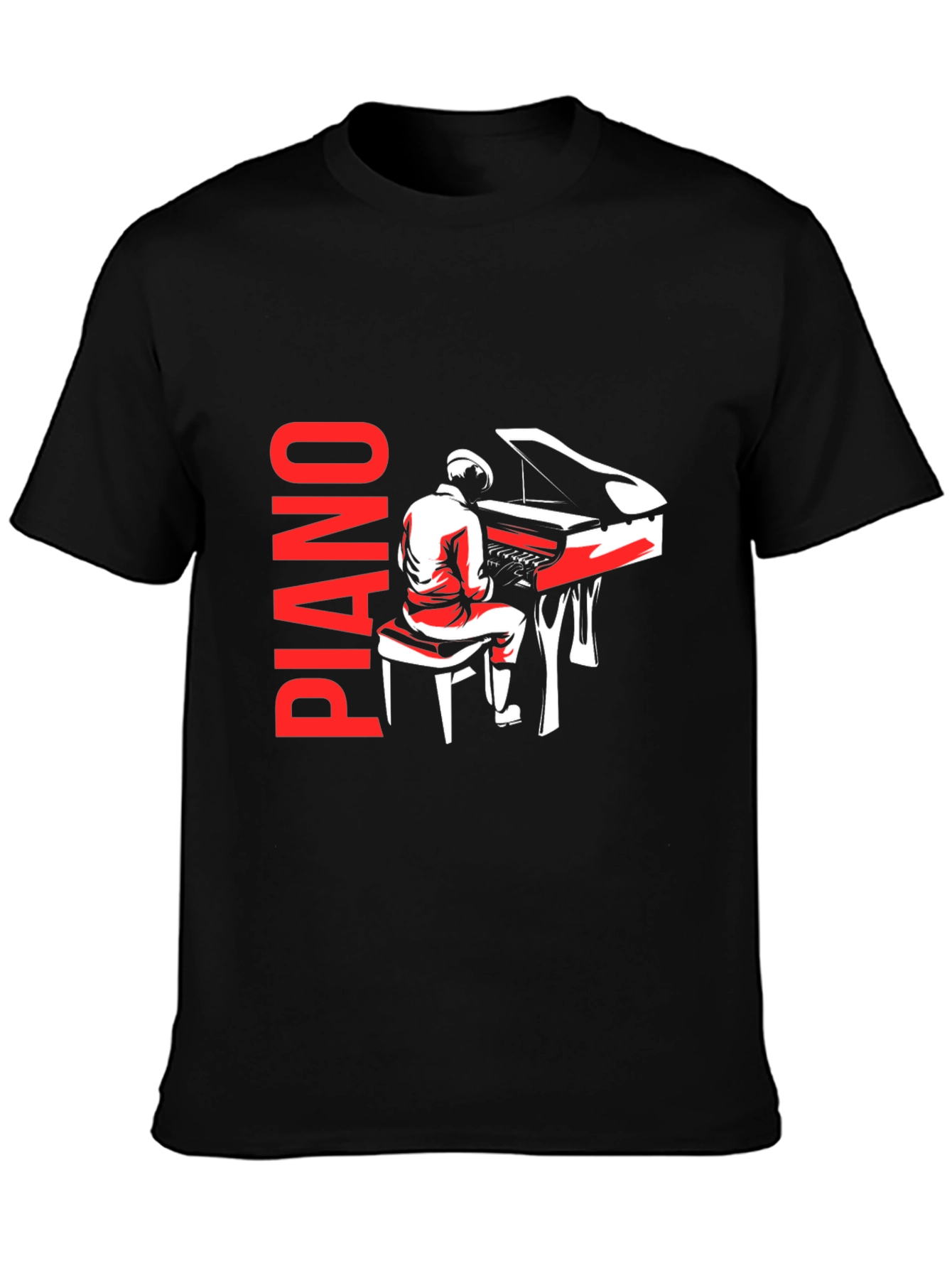 Piano Player Graphic Tee - Music Lover T-Shirt