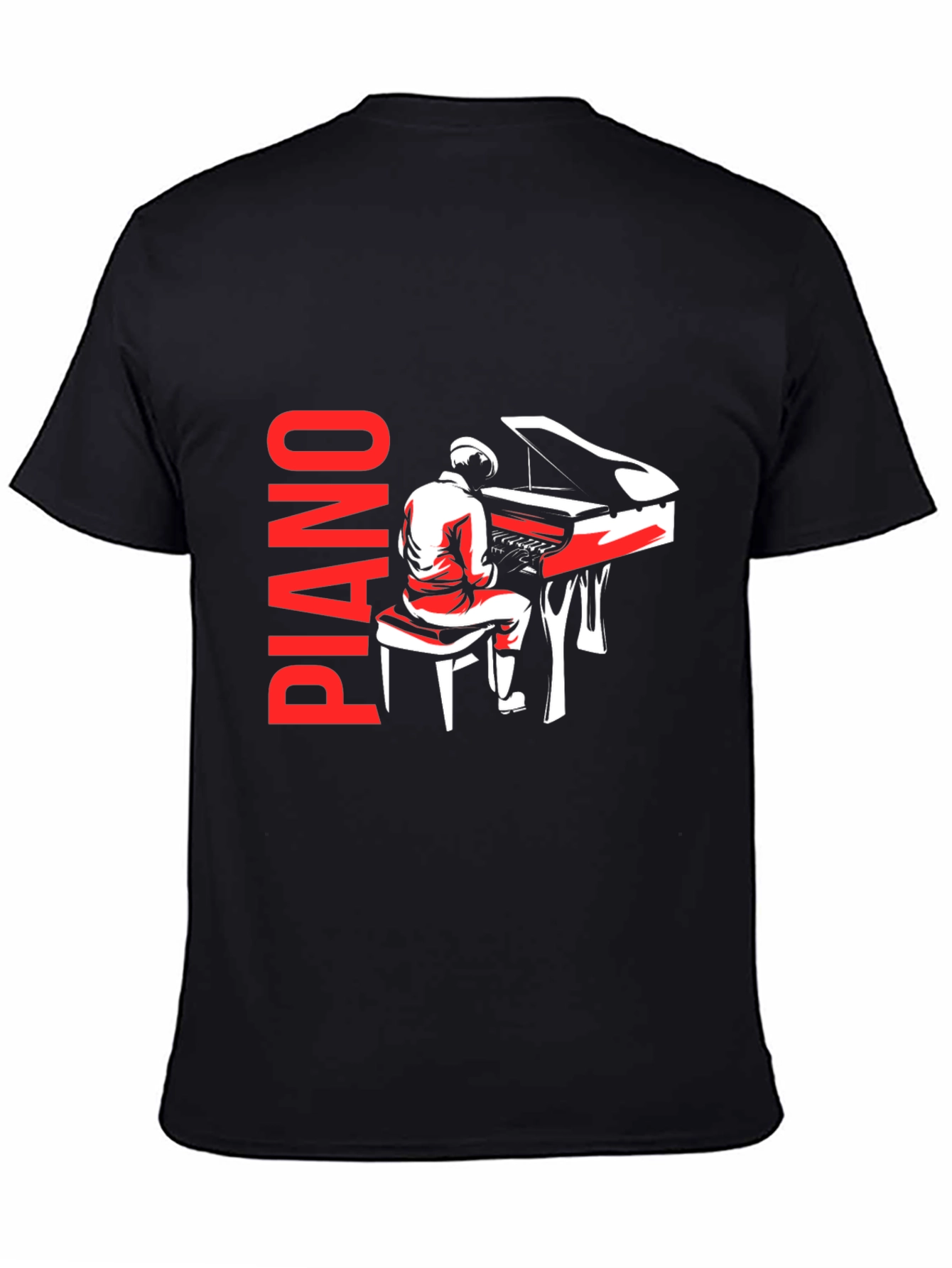 Piano Player Graphic Tee - Music Lover T-Shirt