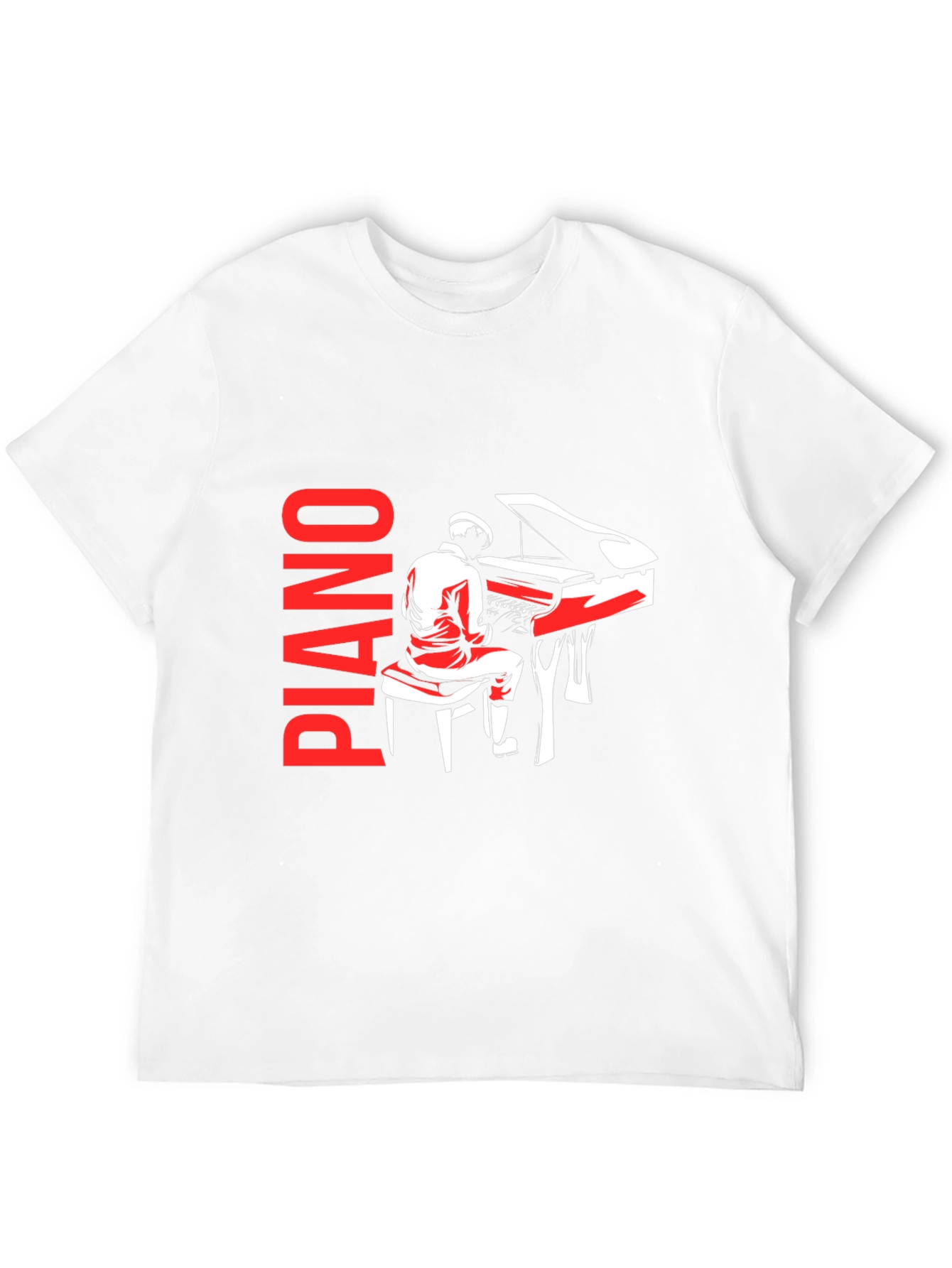 Piano Player Graphic Tee - Music Lover T-Shirt