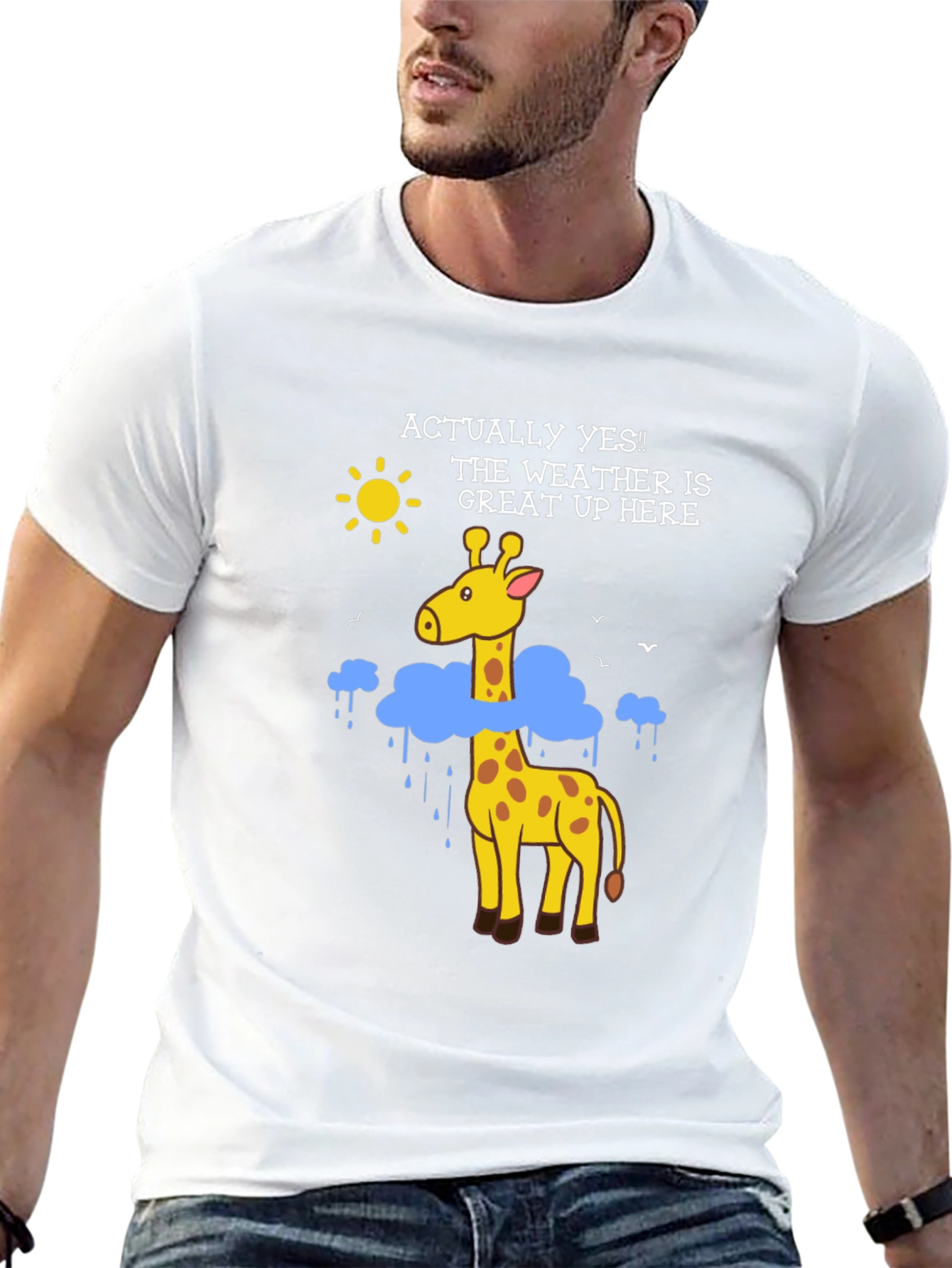 Funny Giraffe Weather T-Shirt