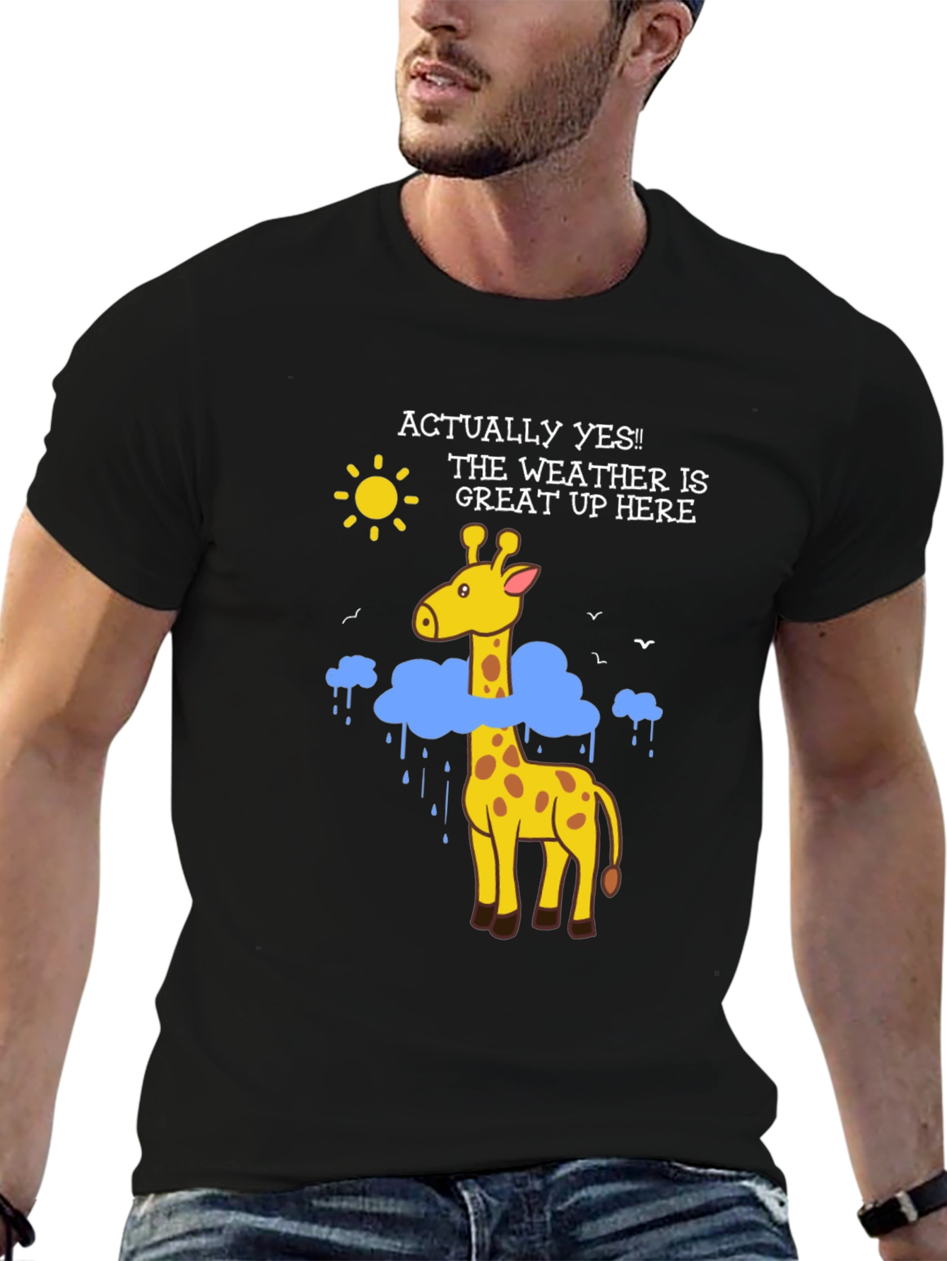 Funny Giraffe Weather T-Shirt