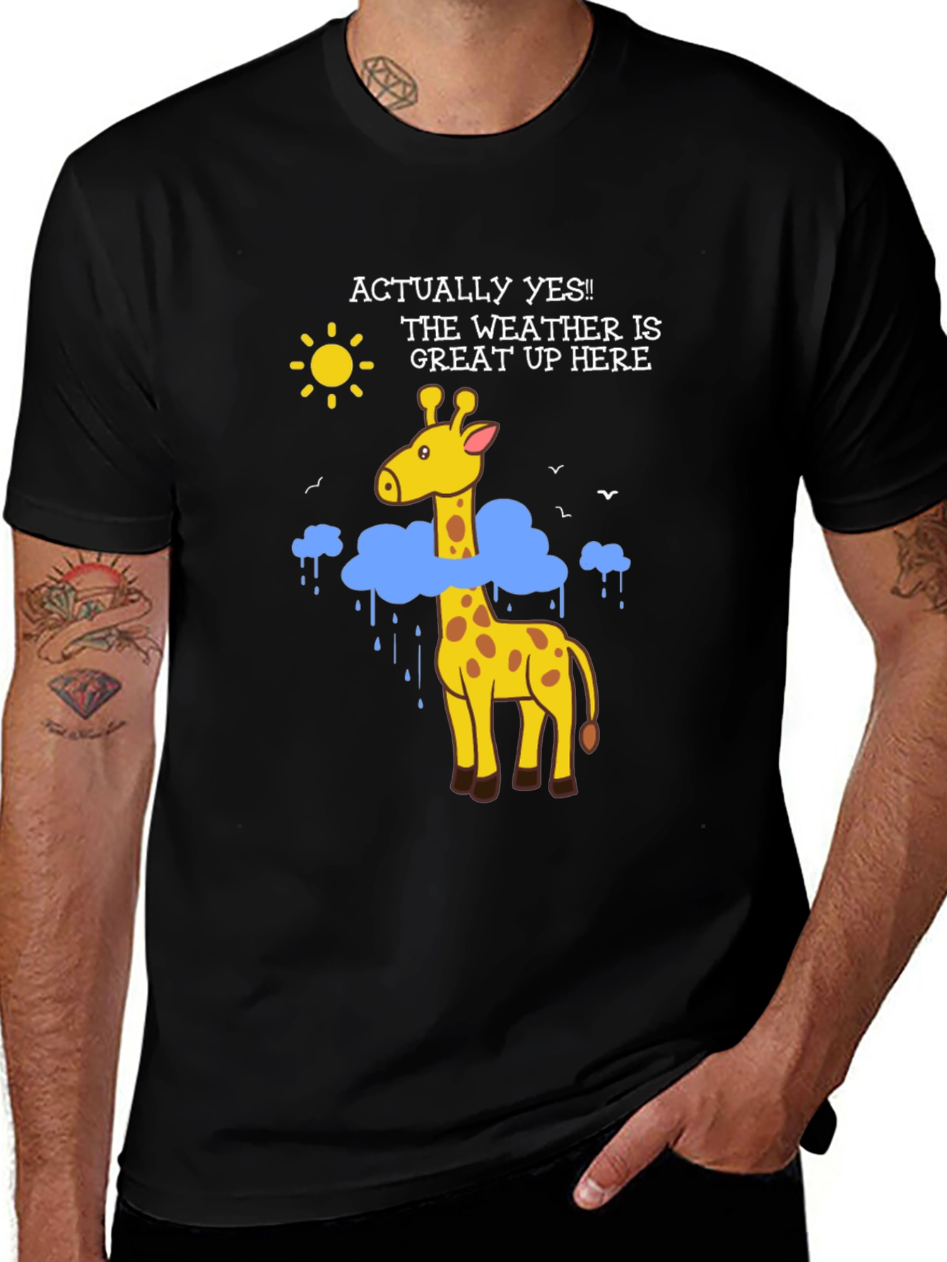 Funny Giraffe Weather T-Shirt