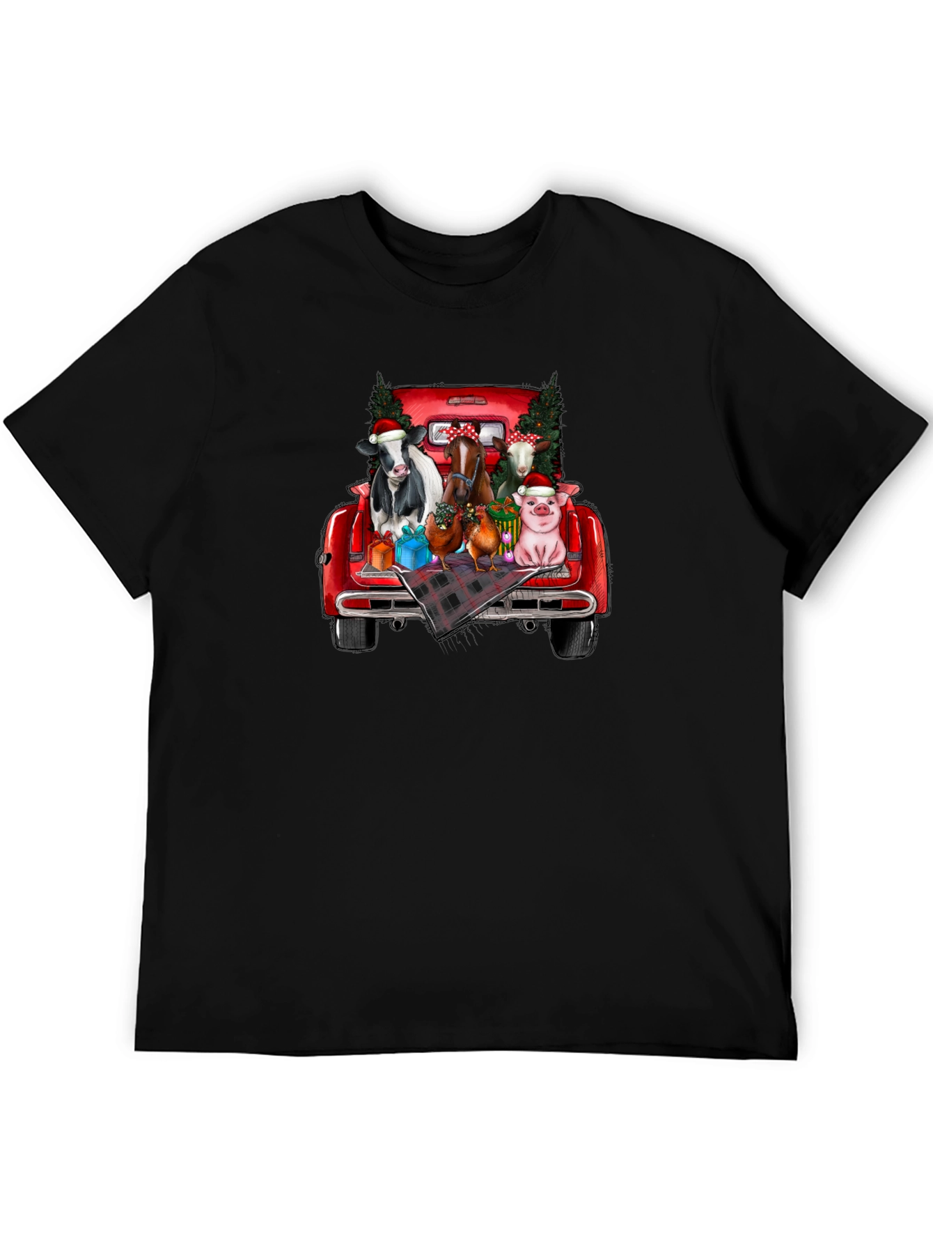 Festive Farm Animal Truck T-Shirt