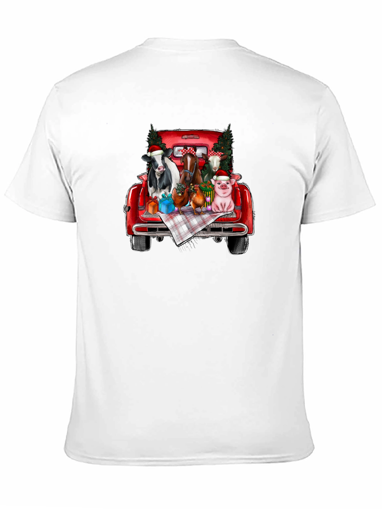 Festive Farm Animal Truck T-Shirt