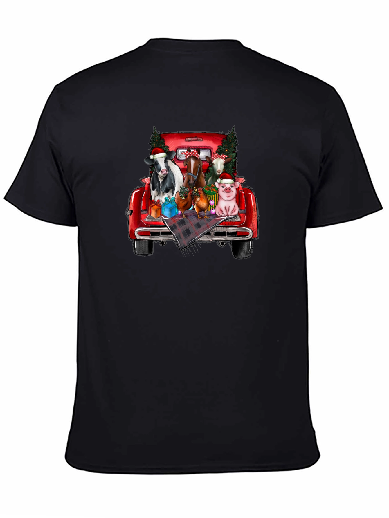 Festive Farm Animal Truck T-Shirt