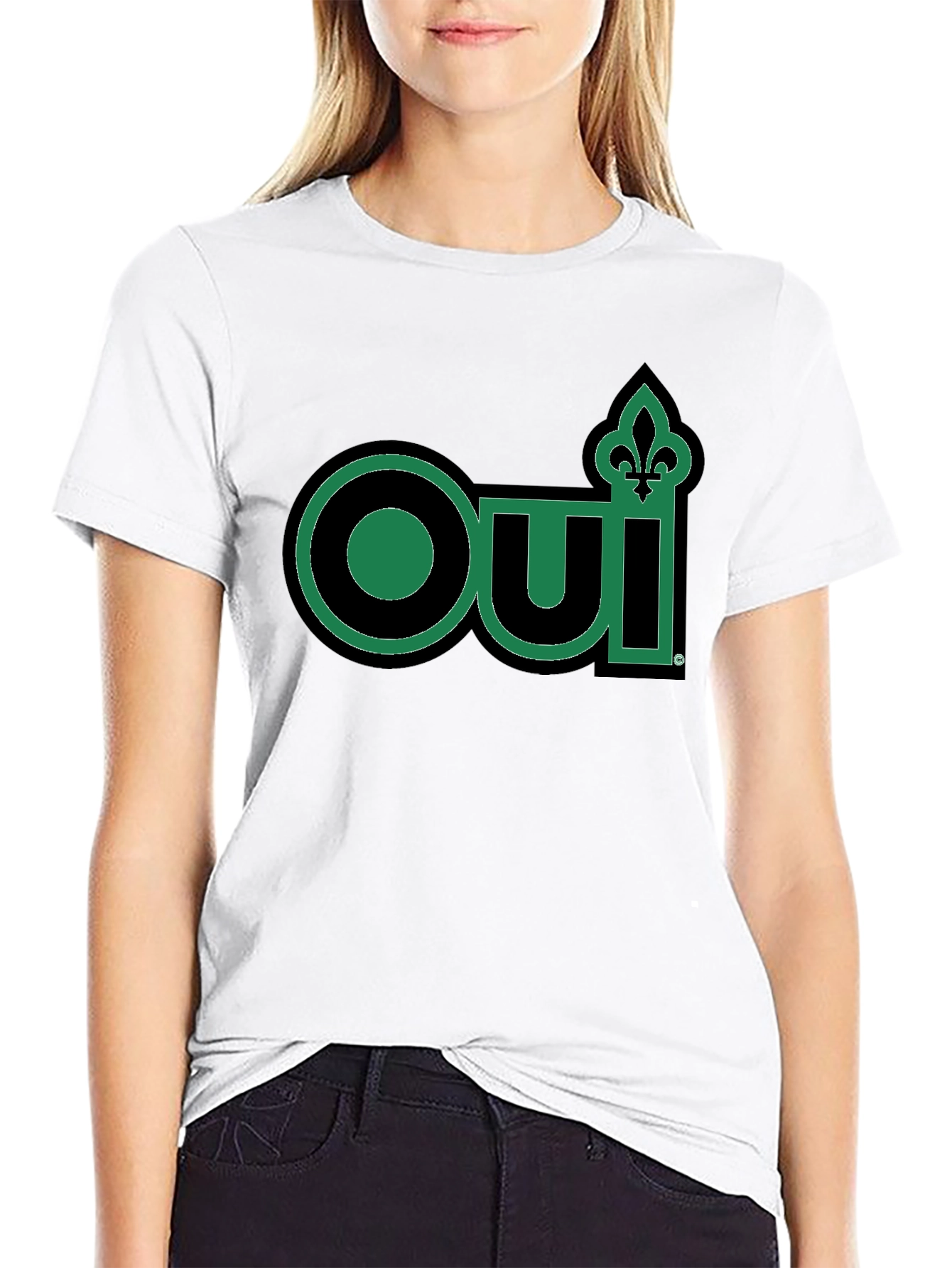 Oui Fleur-de-lis T-Shirt - Black