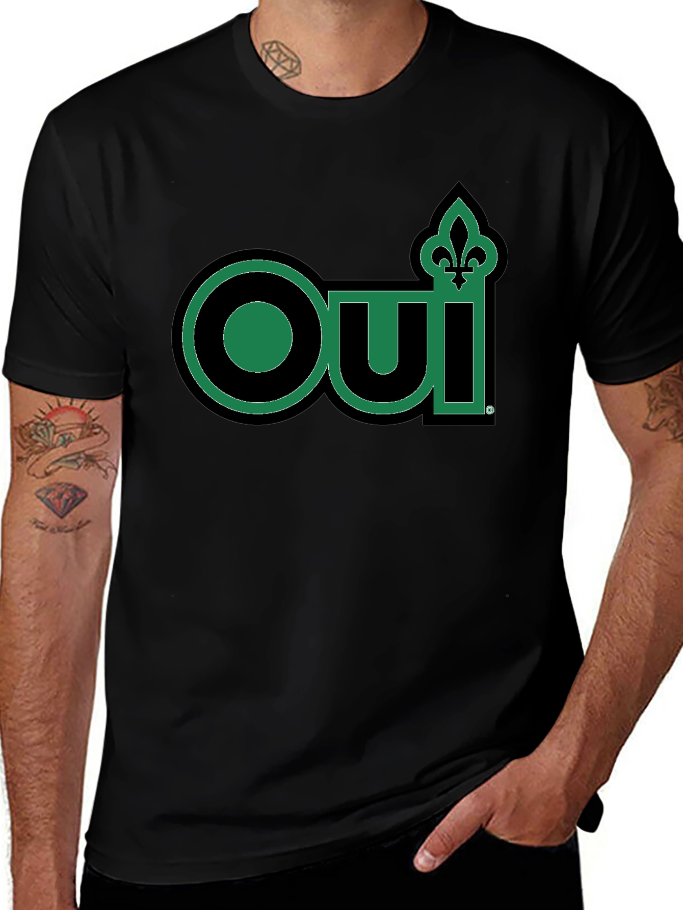 Oui Fleur-de-lis T-Shirt - Black