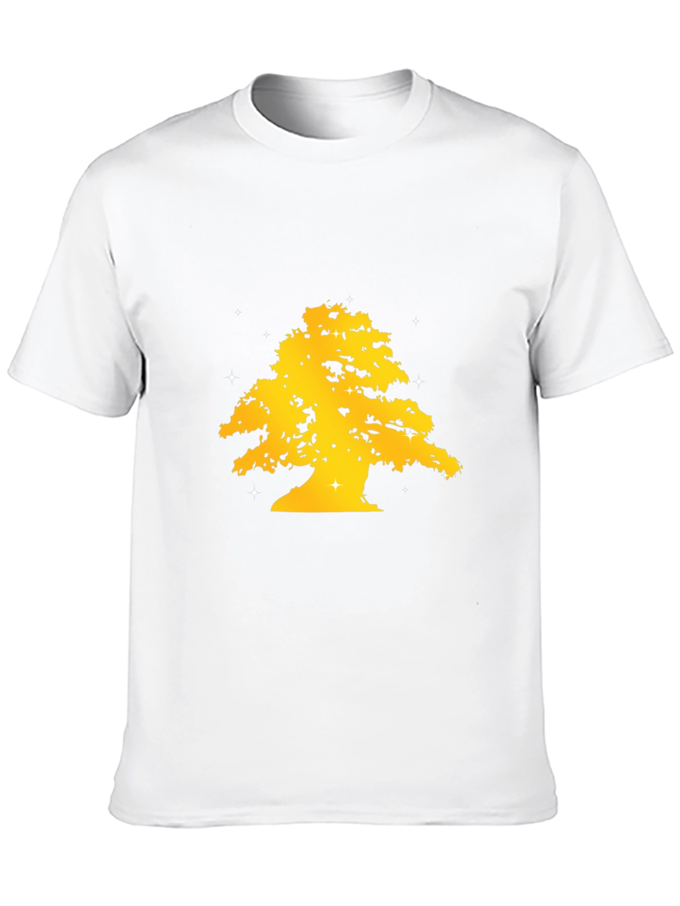 Golden Tree Graphic Black T-Shirt