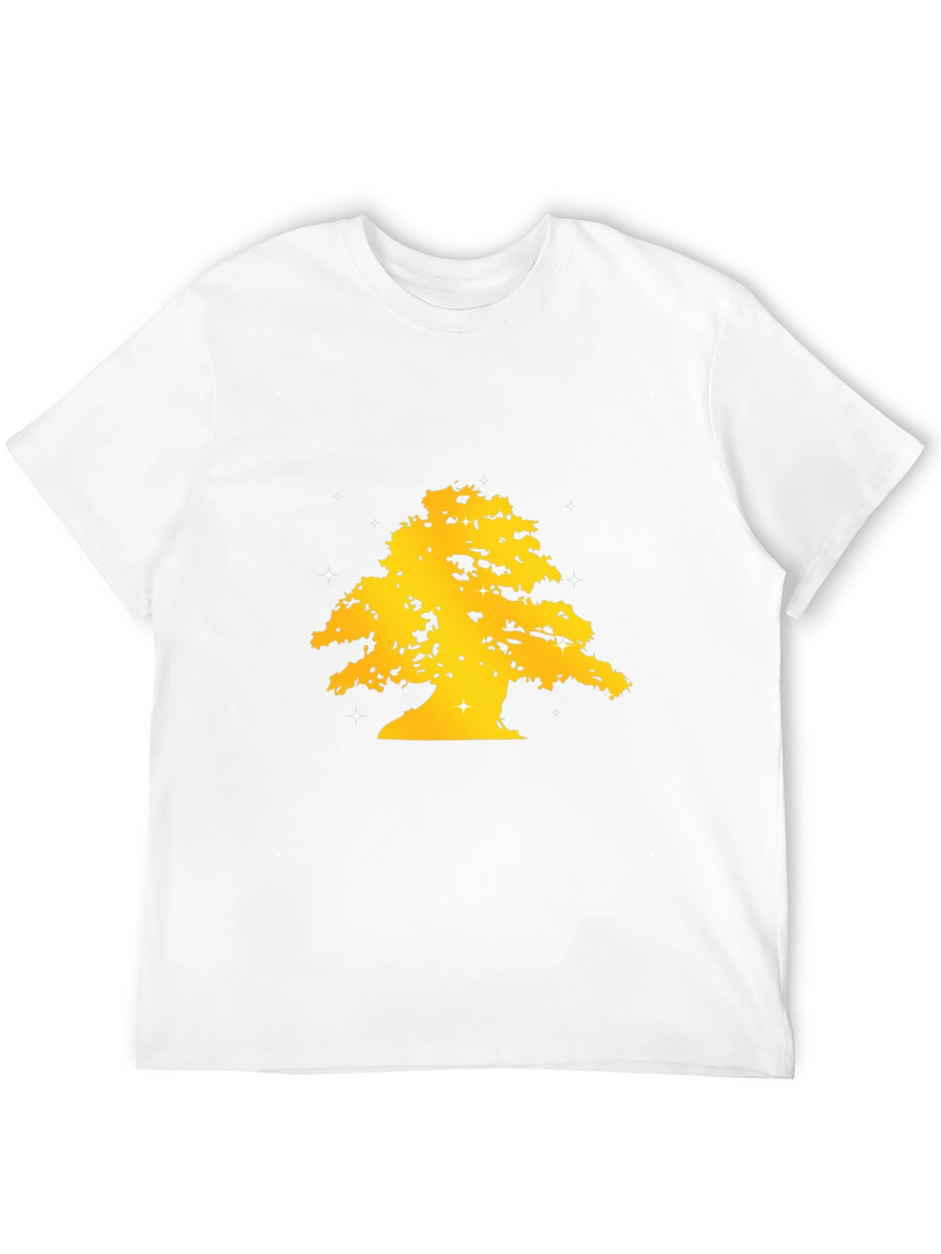 Golden Tree Graphic Black T-Shirt