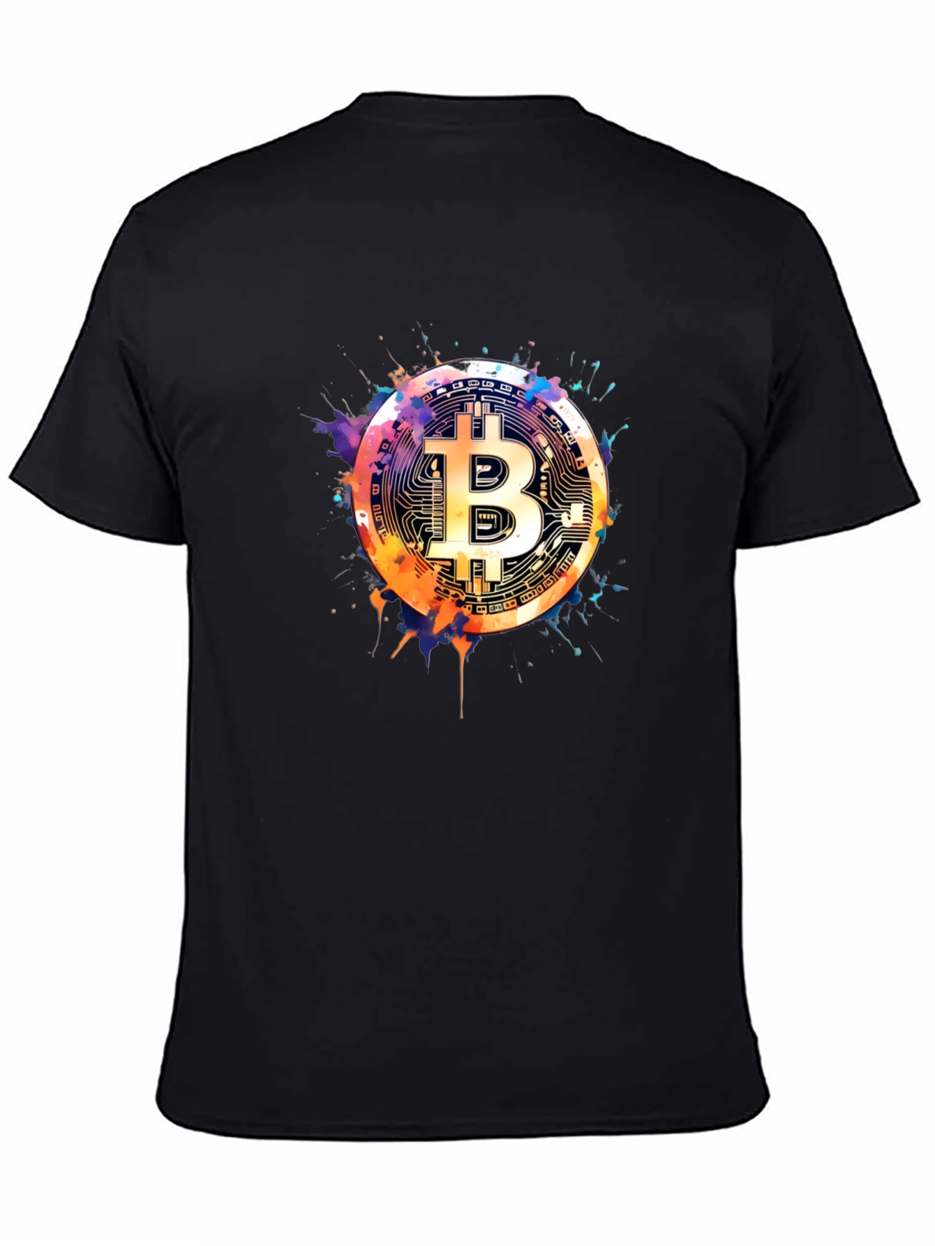 Bitcoin Art Black T-Shirt - Crypto Currency Tee