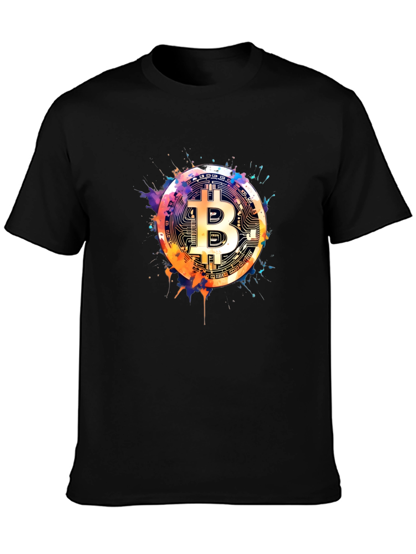 Bitcoin Art Black T-Shirt - Crypto Currency Tee