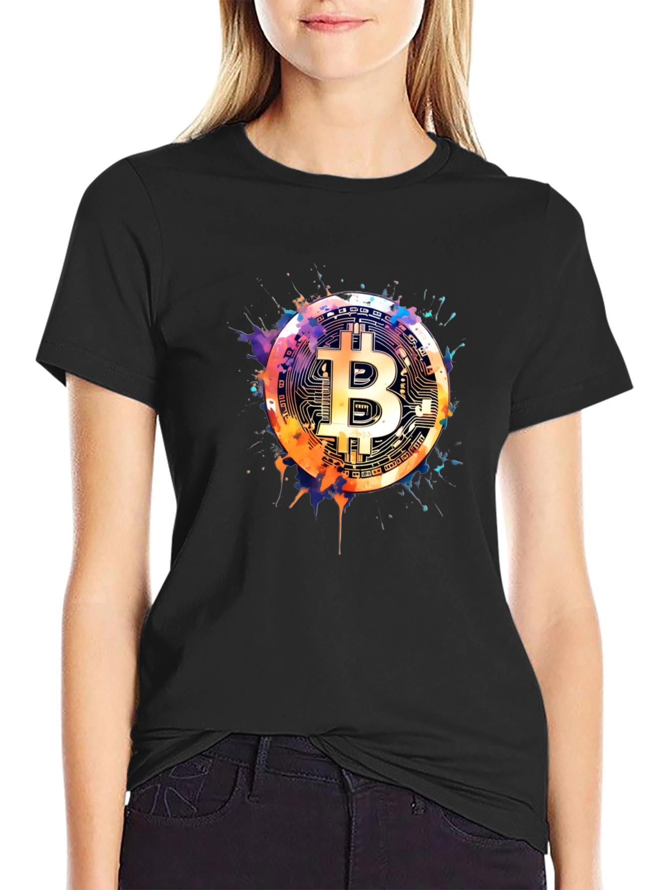 Bitcoin Art Black T-Shirt - Crypto Currency Tee