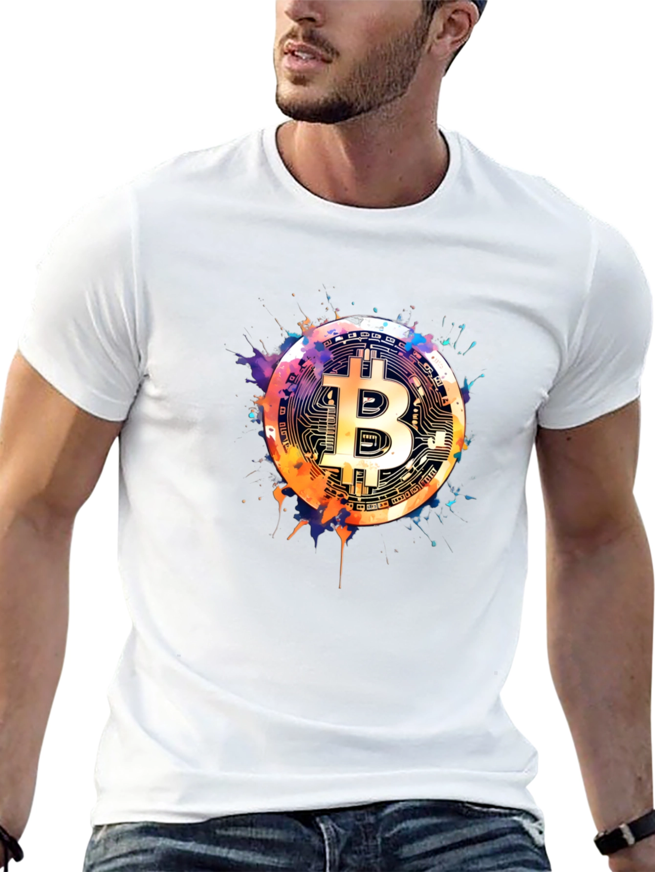 Bitcoin Art Black T-Shirt - Crypto Currency Tee
