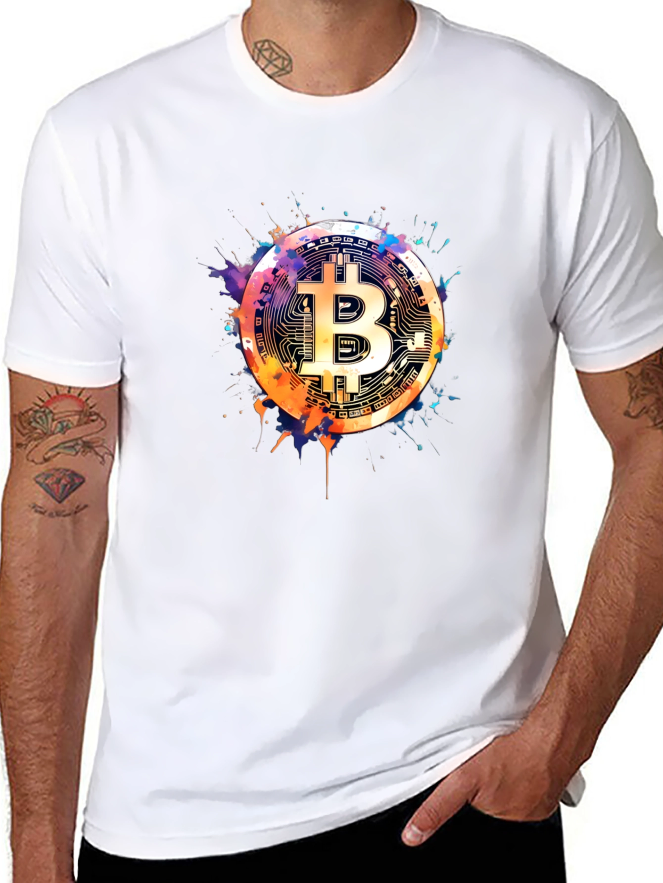 Bitcoin Art Black T-Shirt - Crypto Currency Tee