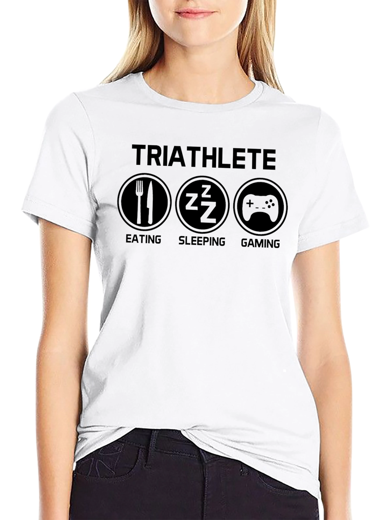 Triathlete Eat Sleep Game T-Shirt