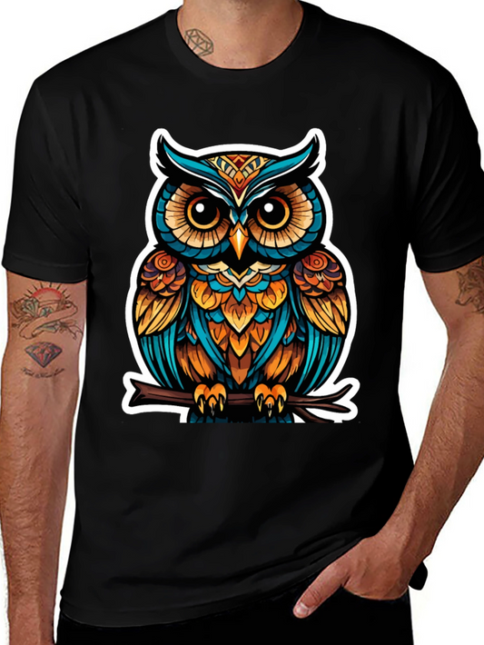 Stylish Owl Graphic Tee - Unique Bird Design