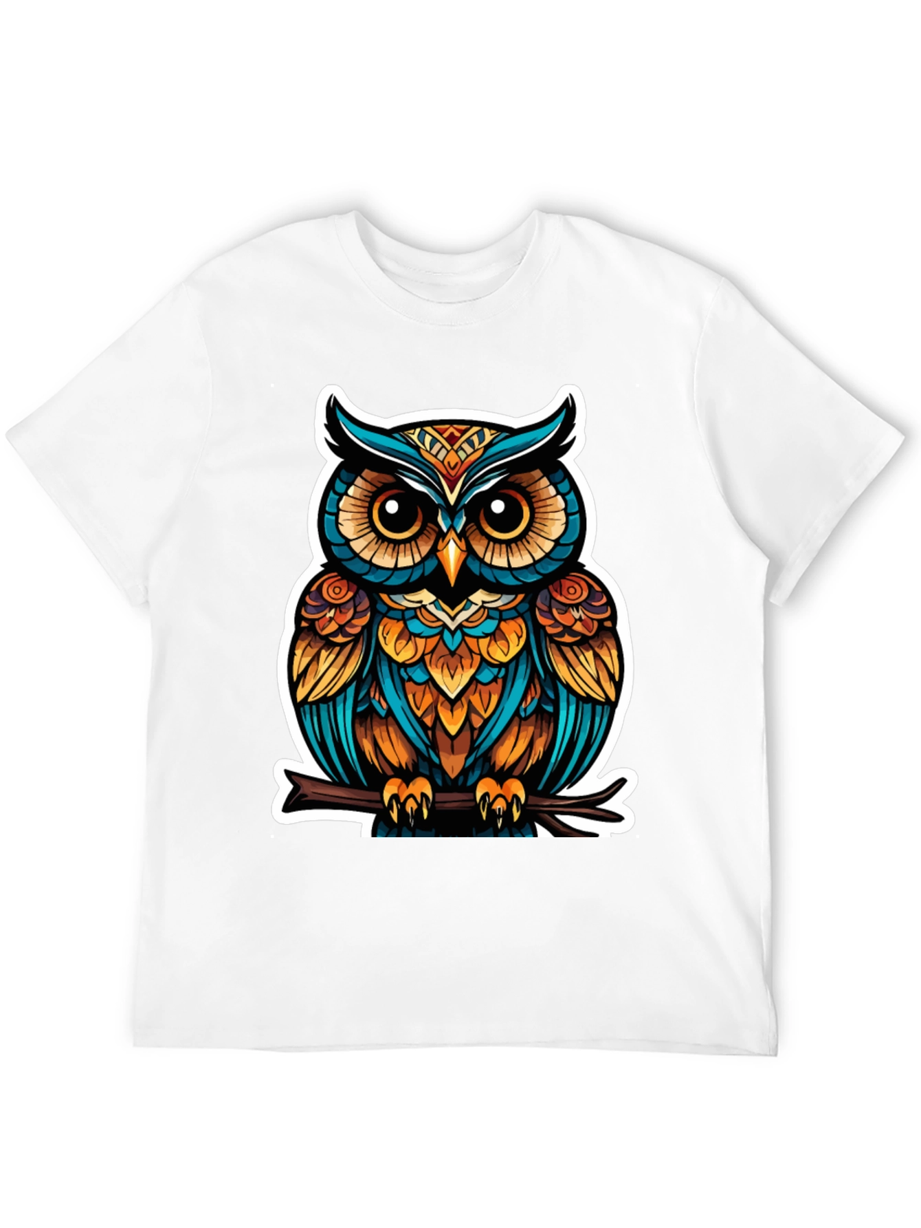 Stylish Owl Graphic Tee - Unique Bird Design