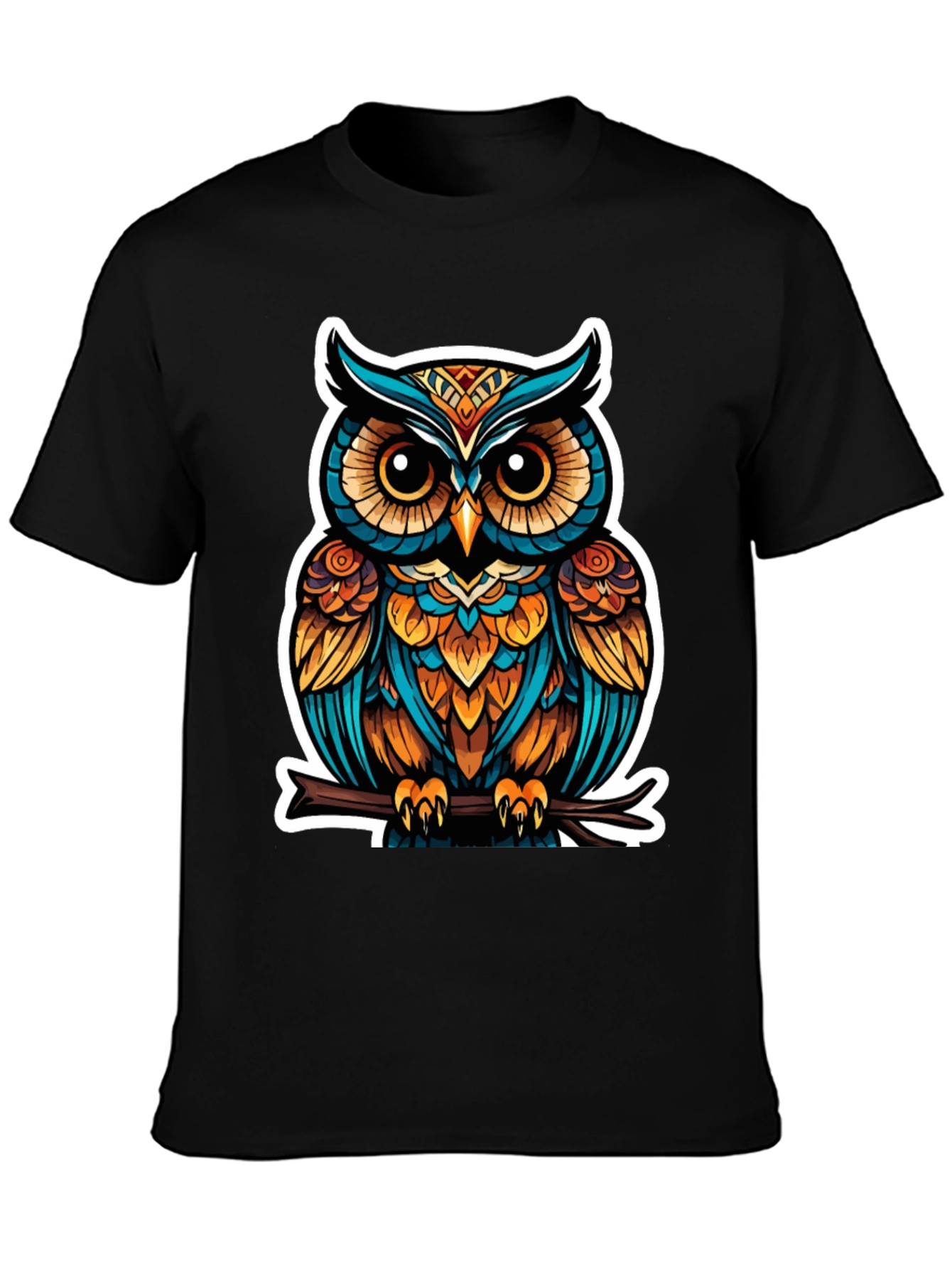 Stylish Owl Graphic Tee - Unique Bird Design