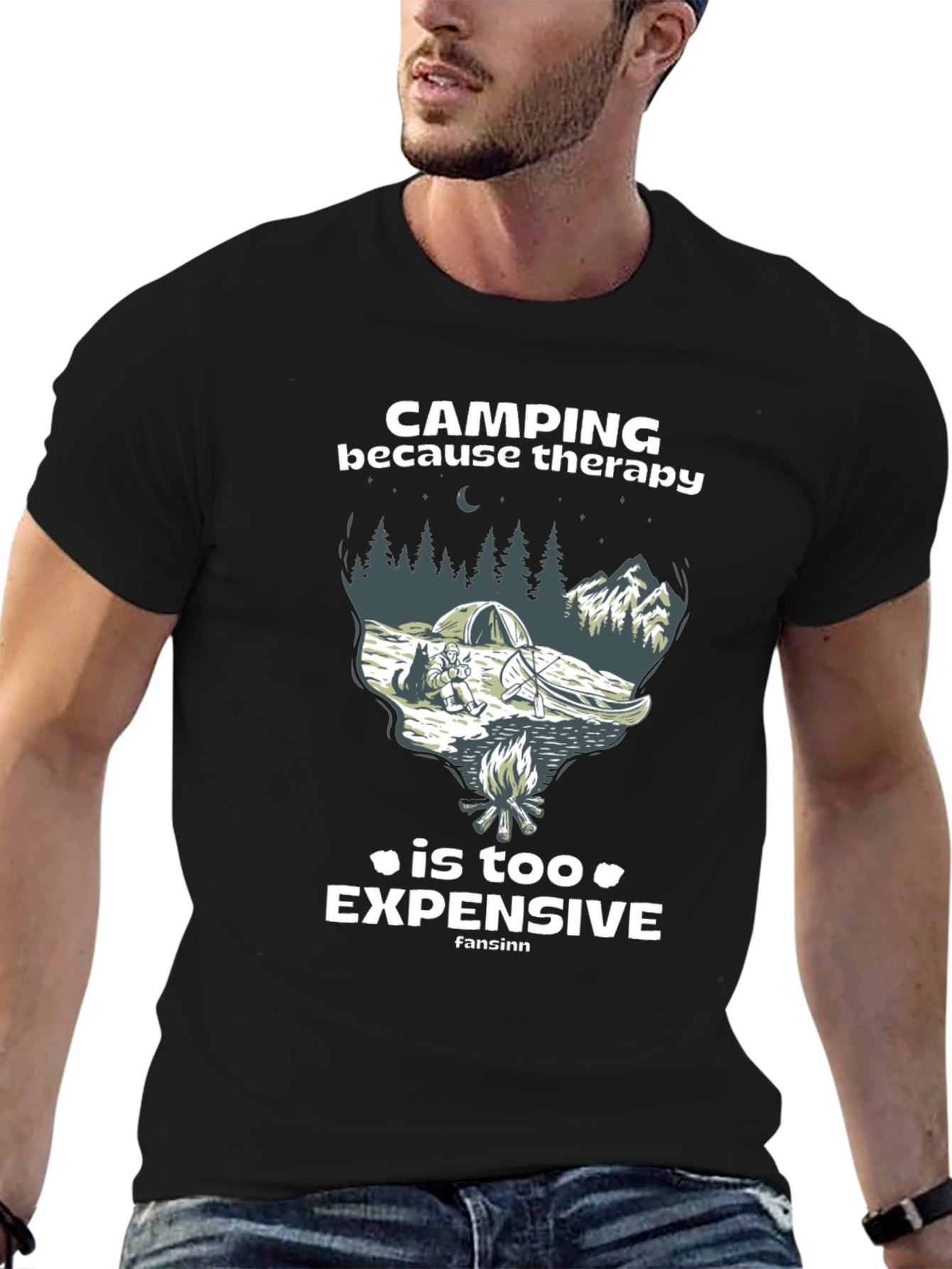 Camping Therapy Graphic T-Shirt