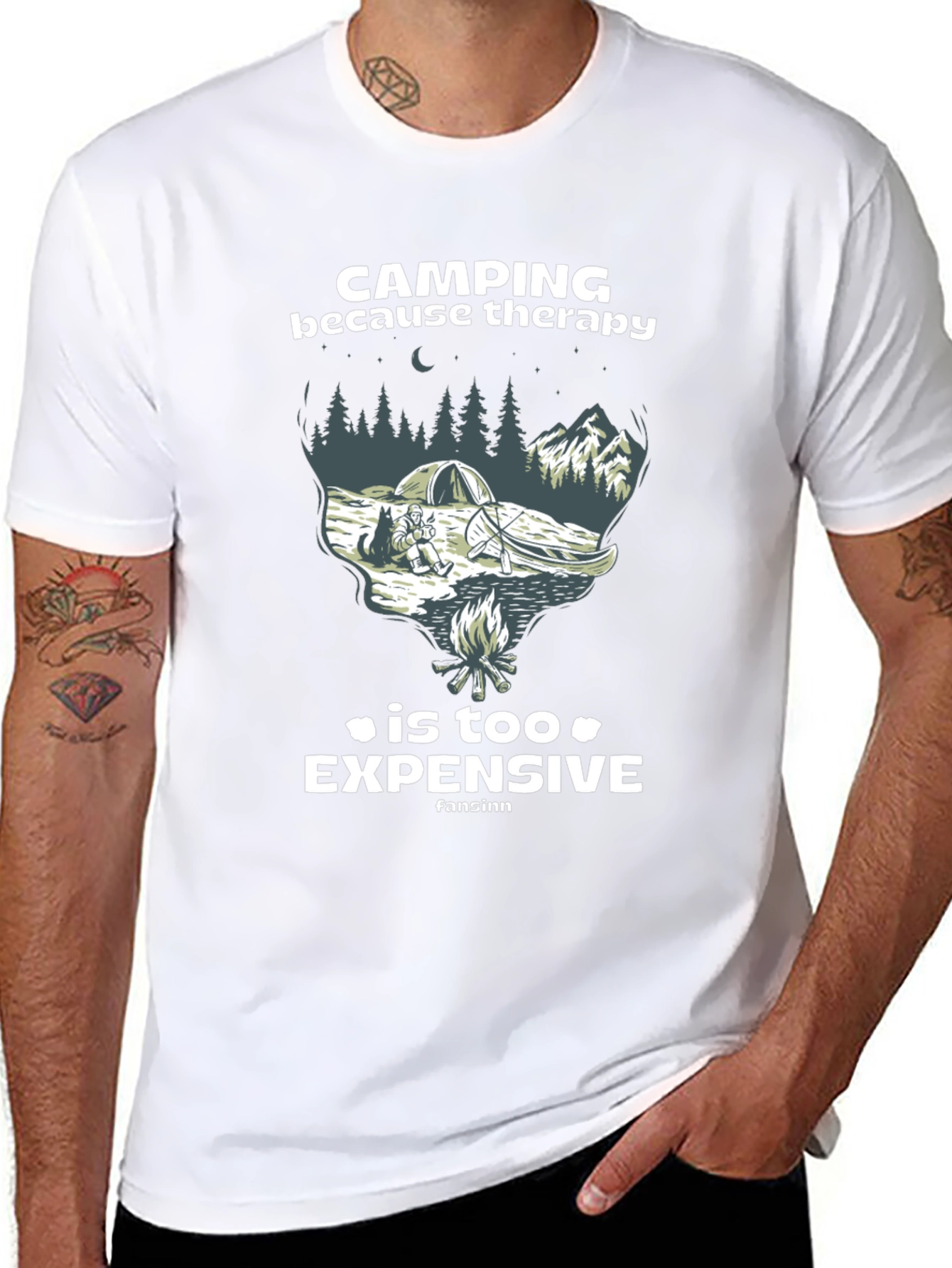 Camping Therapy Graphic T-Shirt