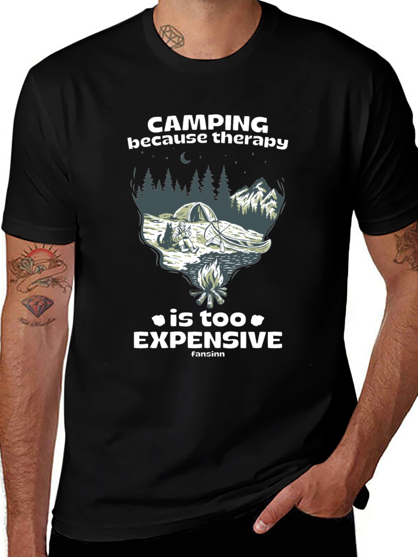 Camping Therapy Graphic T-Shirt