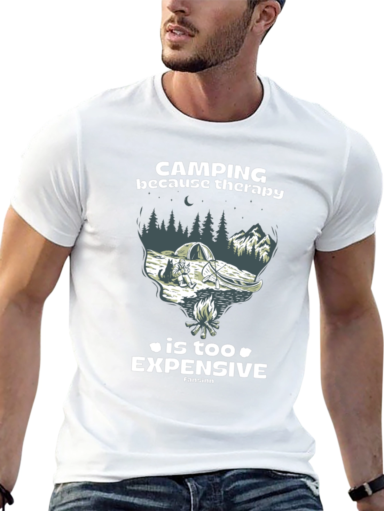 Camping Therapy Graphic T-Shirt